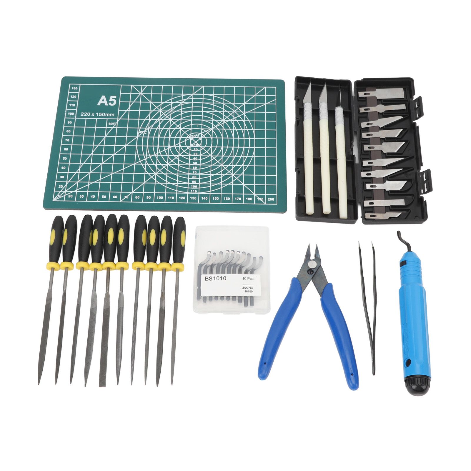 3D Print Tool Kit Includes Debur Tool Pliers Tweezers Cutting Board 3D