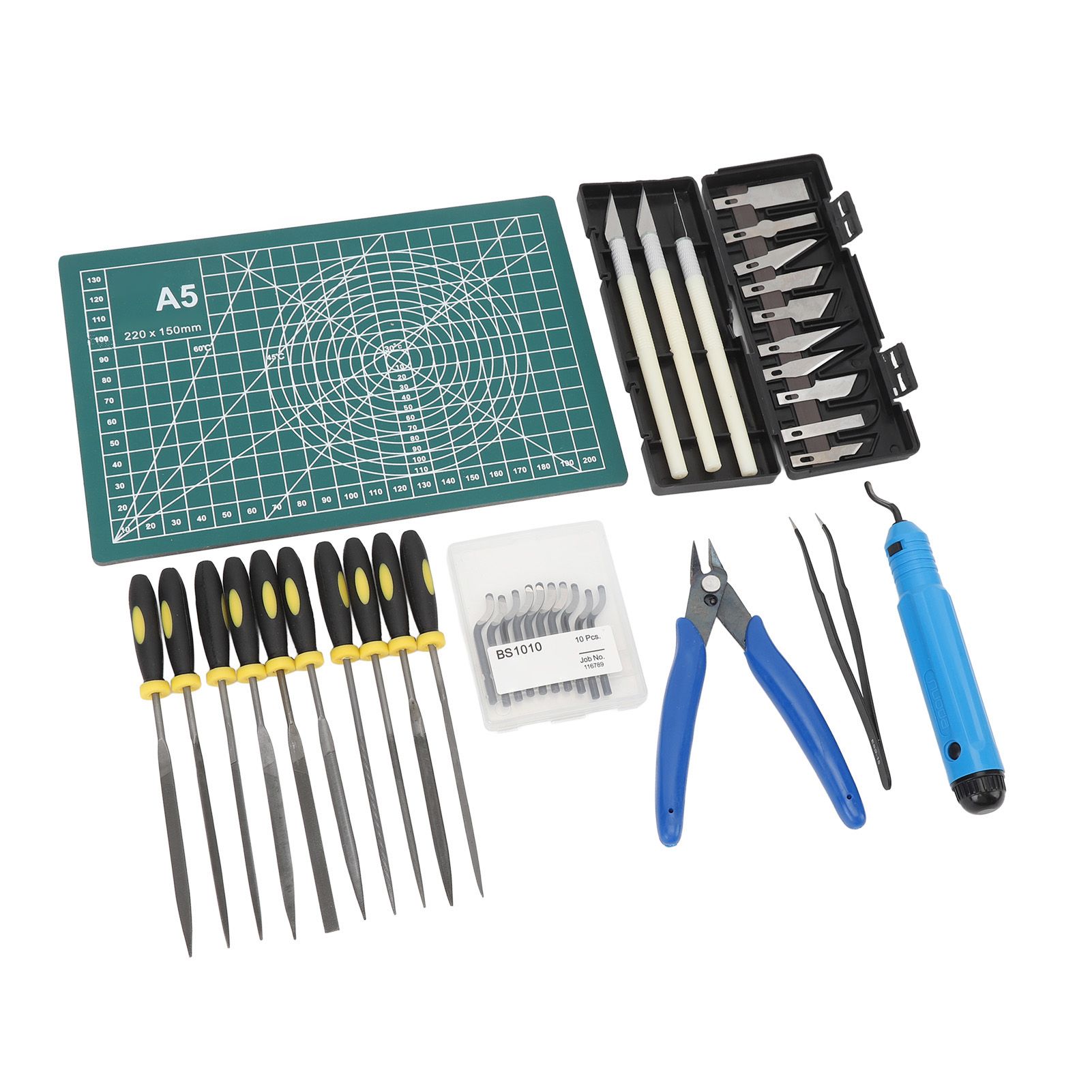 3D Print Tool Kit Includes Debur Tool Pliers Tweezers Cutting Board 3D view 9