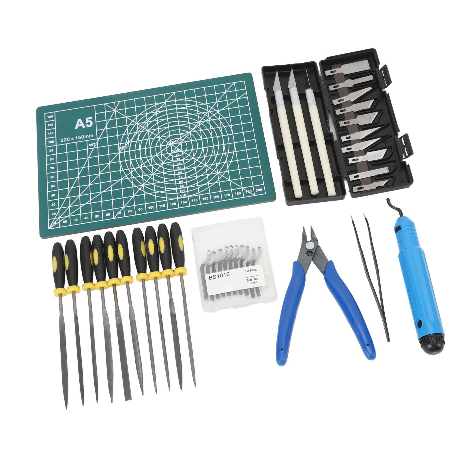 3D Print Tool Kit Includes Debur Tool Pliers Tweezers Cutting Board 3D view 10