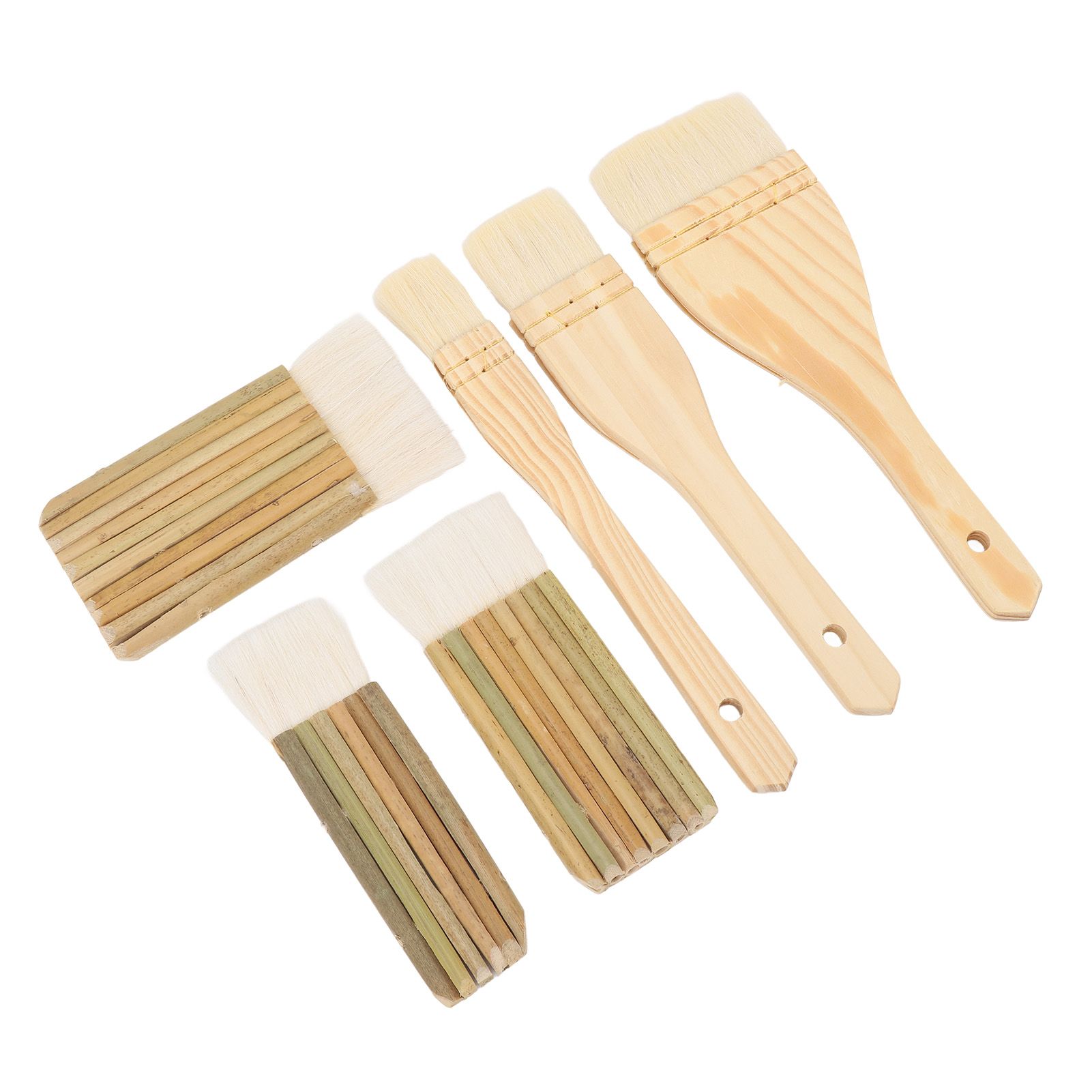 6pcs Pottery Glaze Brushes Professional Paint Brush Artist Painting Brushes