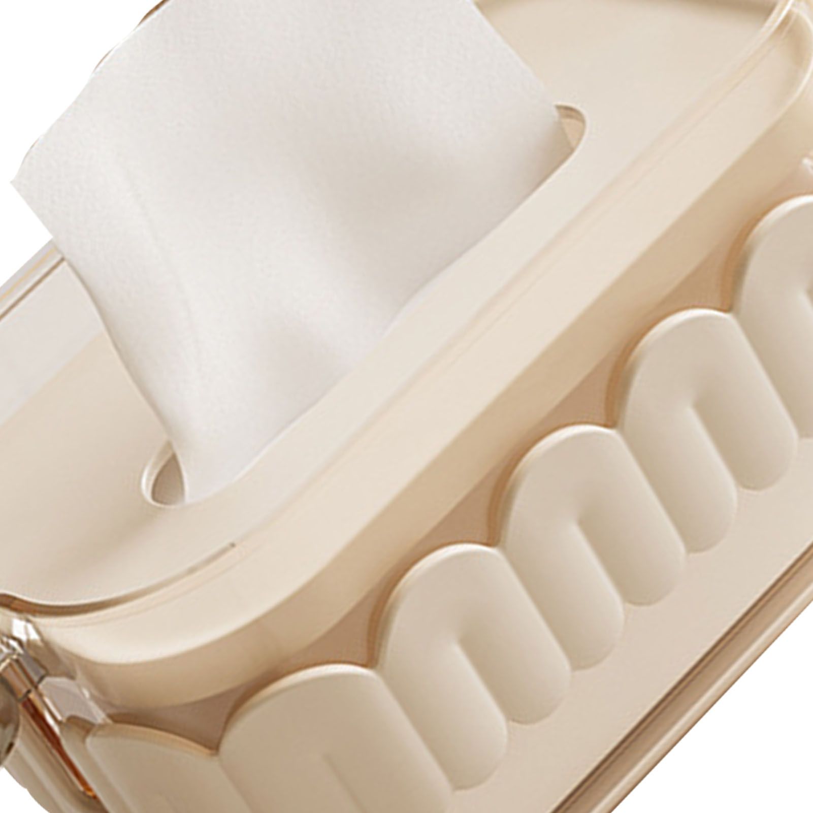 Tissue Dispenser Box Modern Cute Home Desktop Plastic Tissue Container for view 2