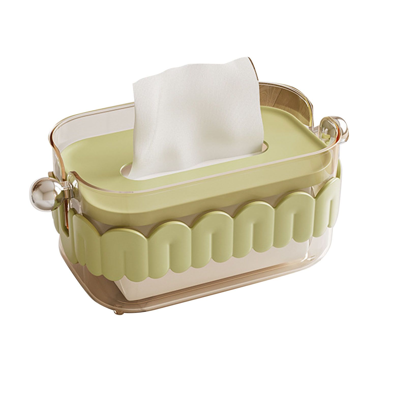 Tissue Dispenser Box Modern Cute Home Desktop Plastic Tissue Container for view 3