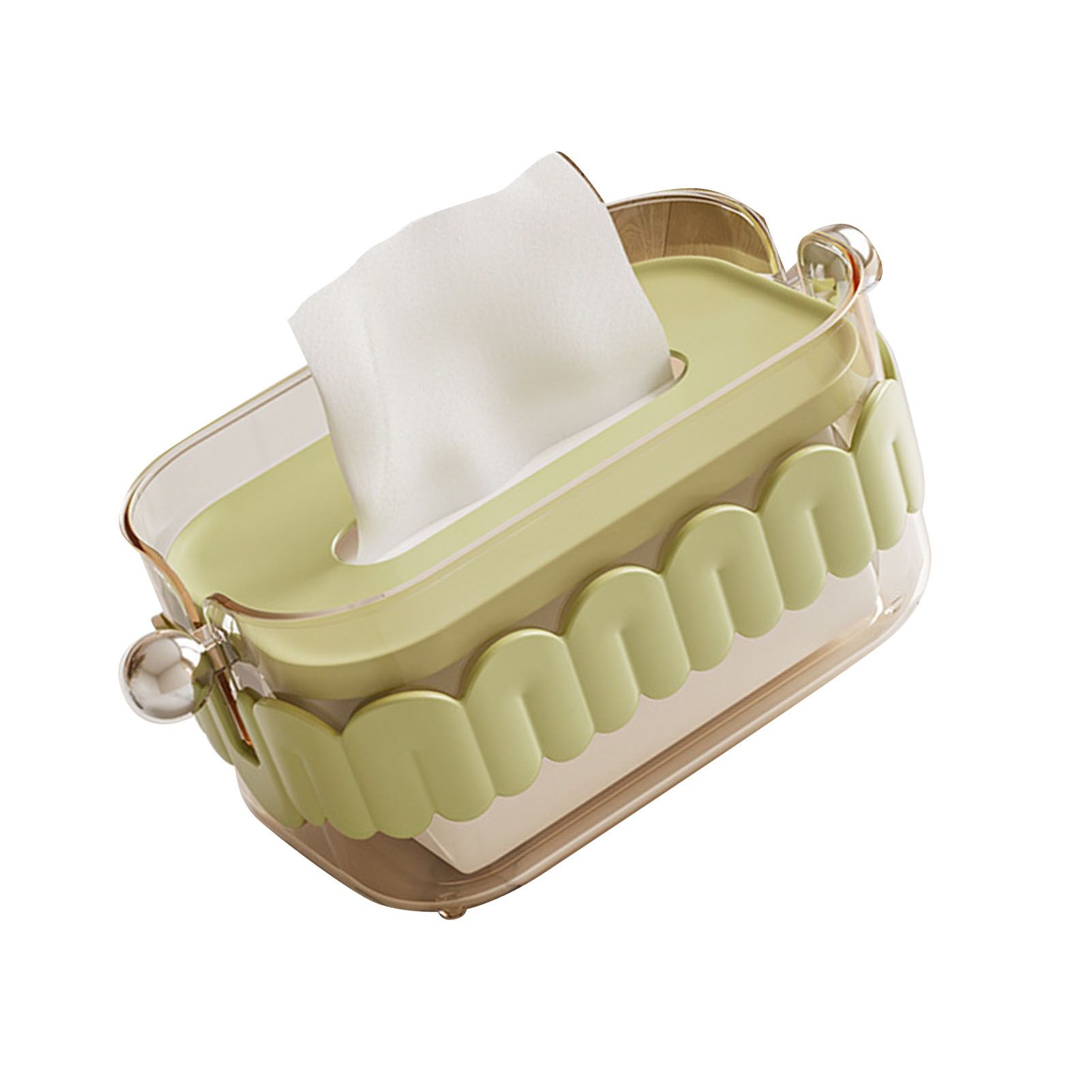 Tissue Dispenser Box Modern Cute Home Desktop Plastic Tissue Container for view 4