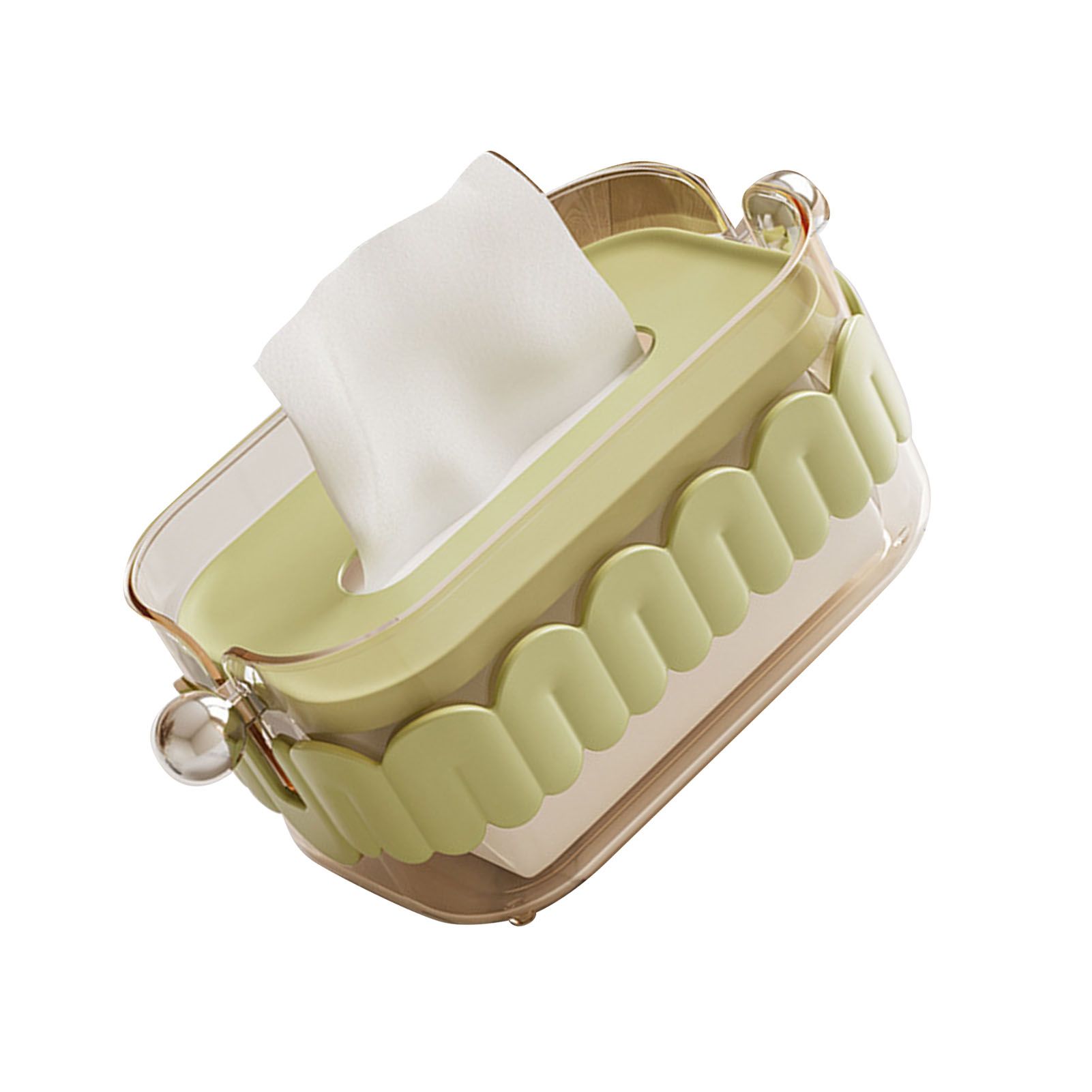Tissue Dispenser Box Modern Cute Home Desktop Plastic Tissue Container for view 6