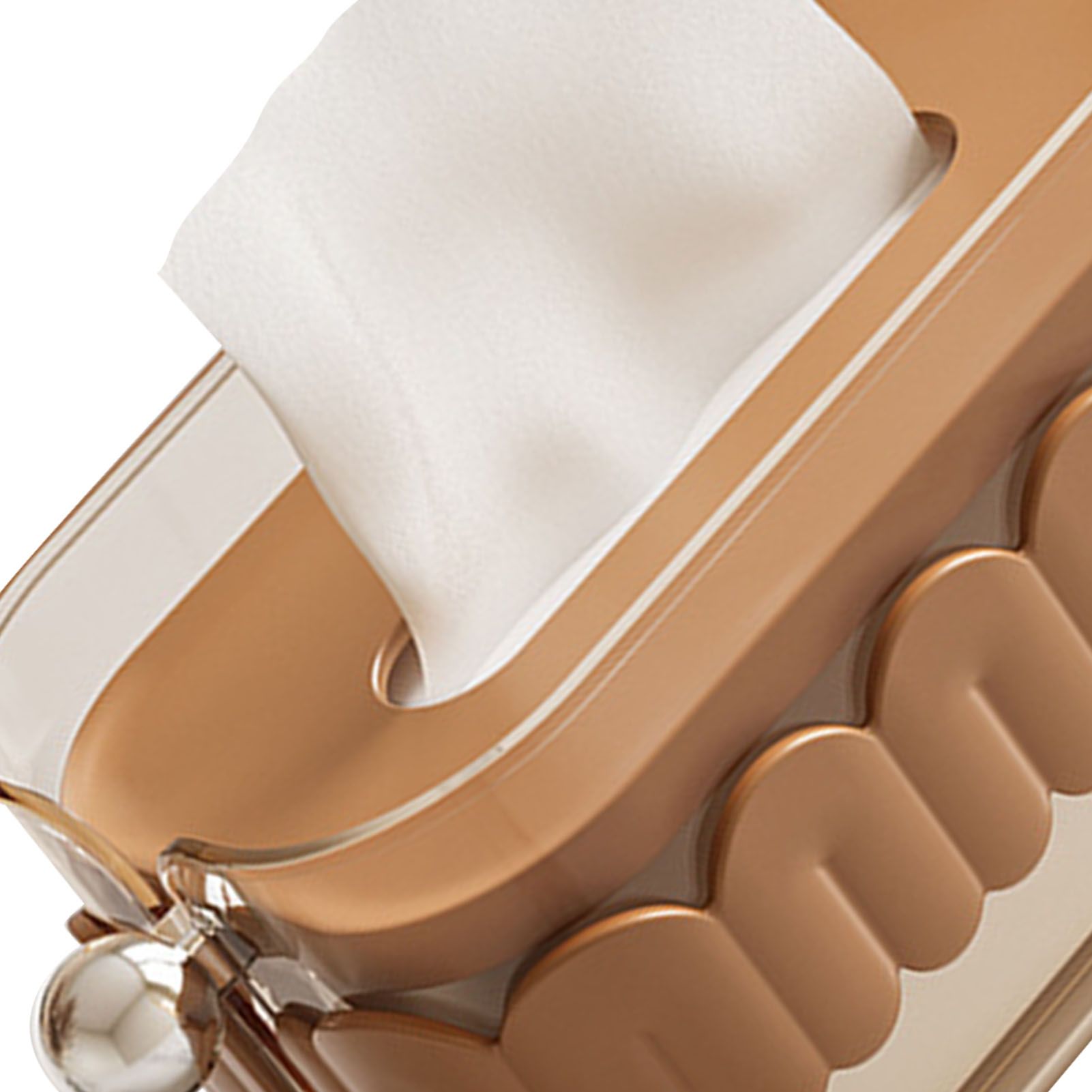 Tissue Dispenser Box Modern Cute Home Desktop Plastic Tissue Container for view 5