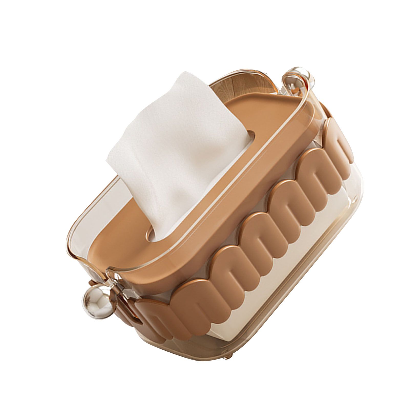 Tissue Dispenser Box Modern Cute Home Desktop Plastic Tissue Container for view 6