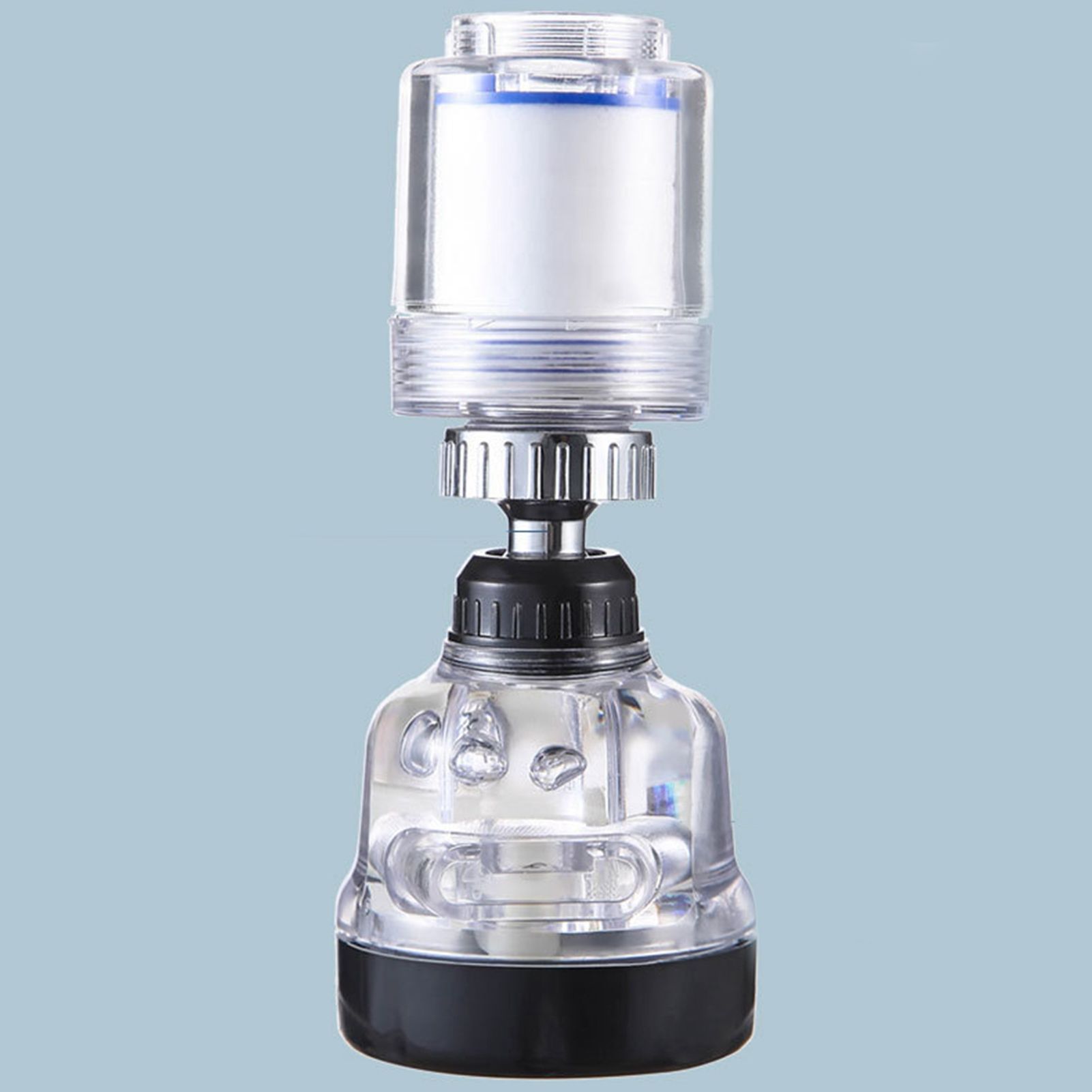 Kitchen Sink Faucet Filter Prevents Spatter Electroplating 3 Levels Adjustable view 3