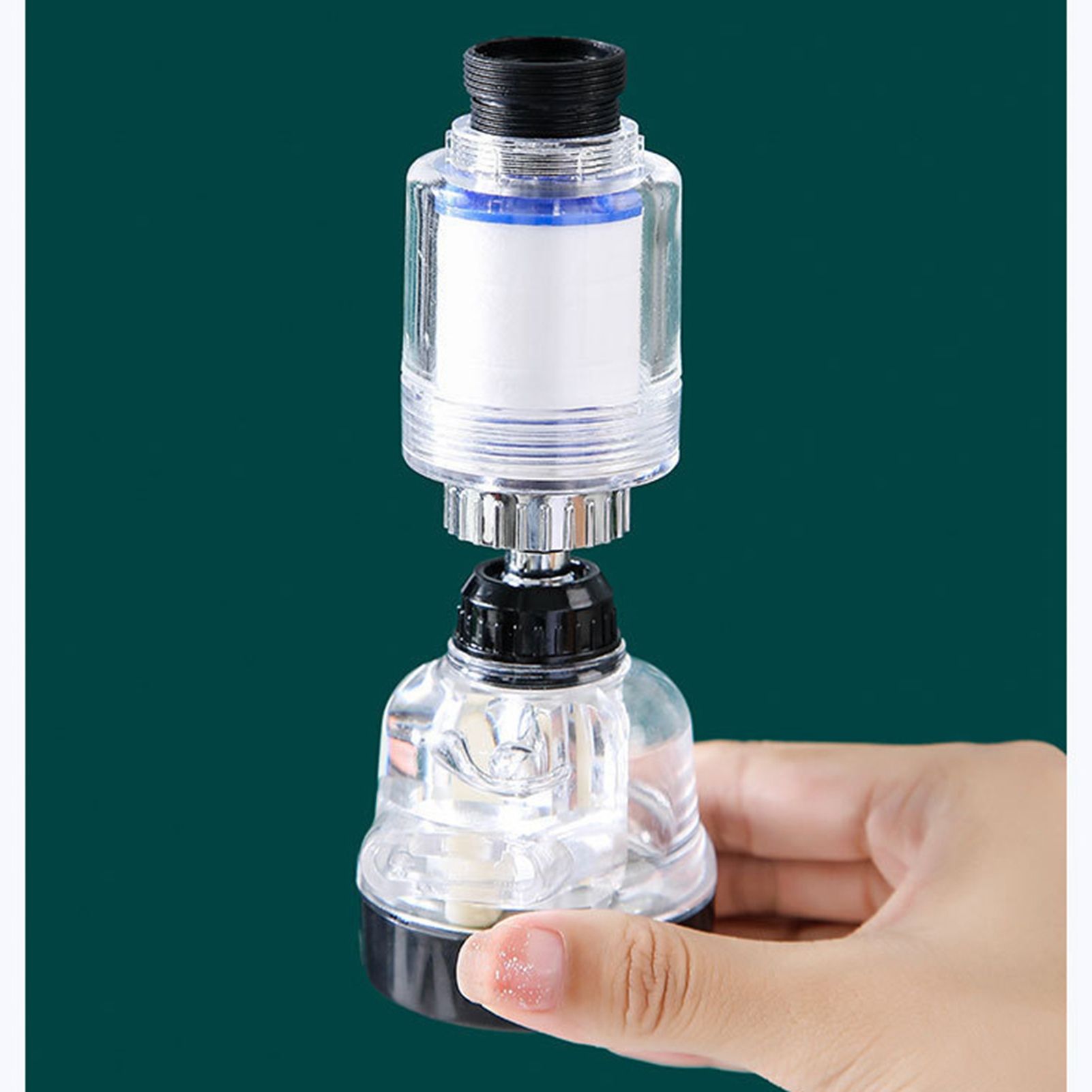 Kitchen Sink Faucet Filter Prevents Spatter Electroplating 3 Levels Adjustable view 7