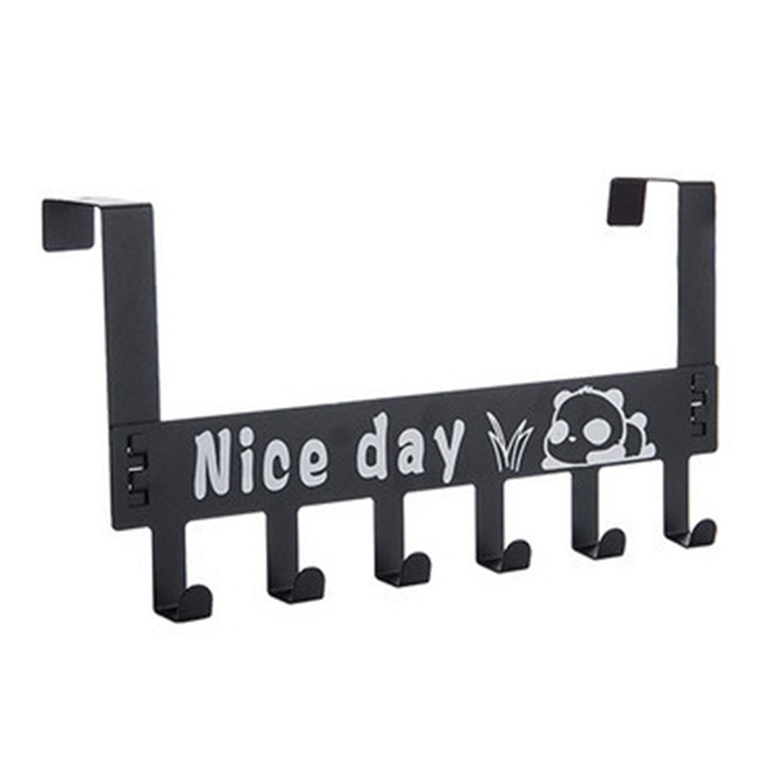 6 Hooks Over The Door Hooks Strong Load Bearing Capacity Space Saving Metal view 3