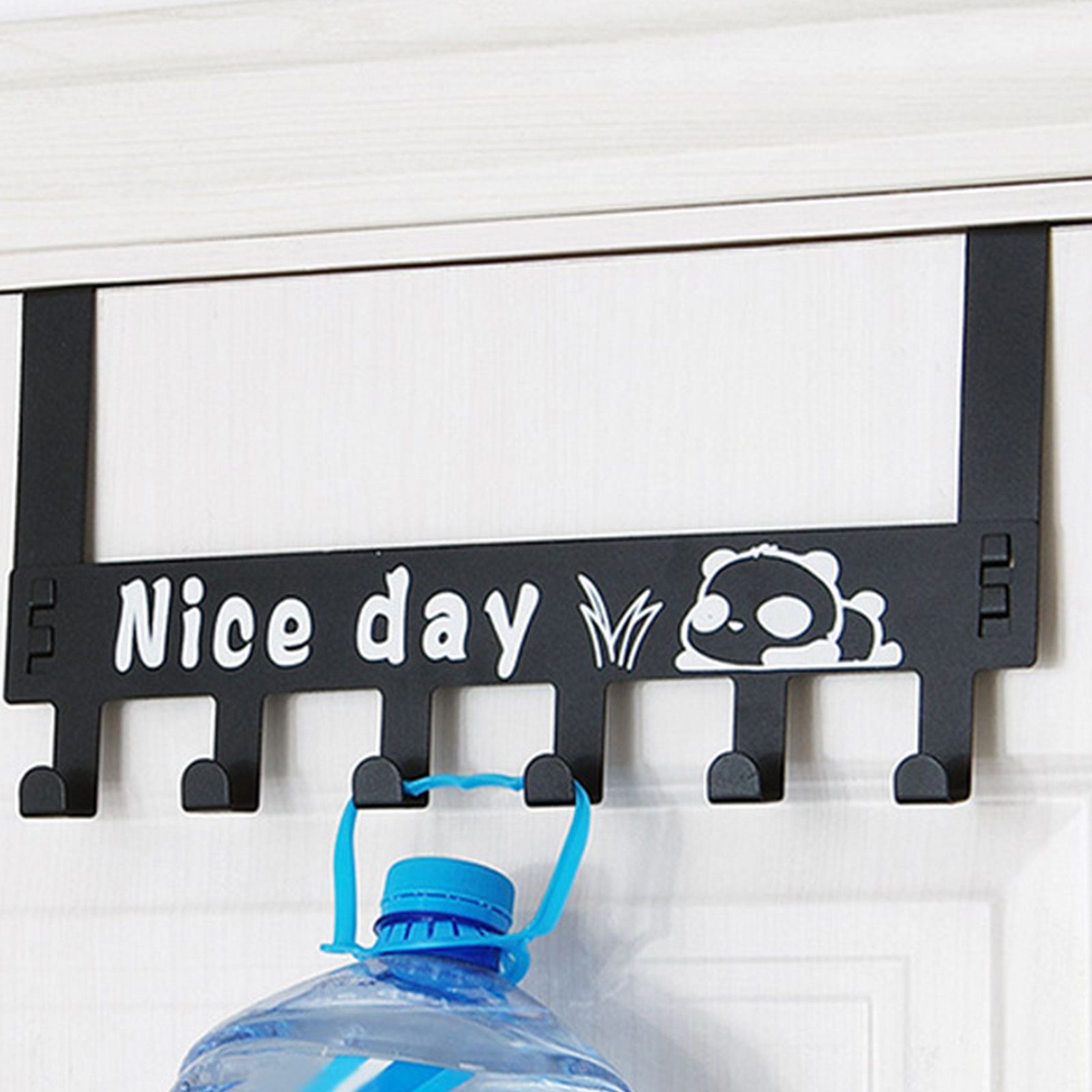 6 Hooks Over The Door Hooks Strong Load Bearing Capacity Space Saving Metal view 9