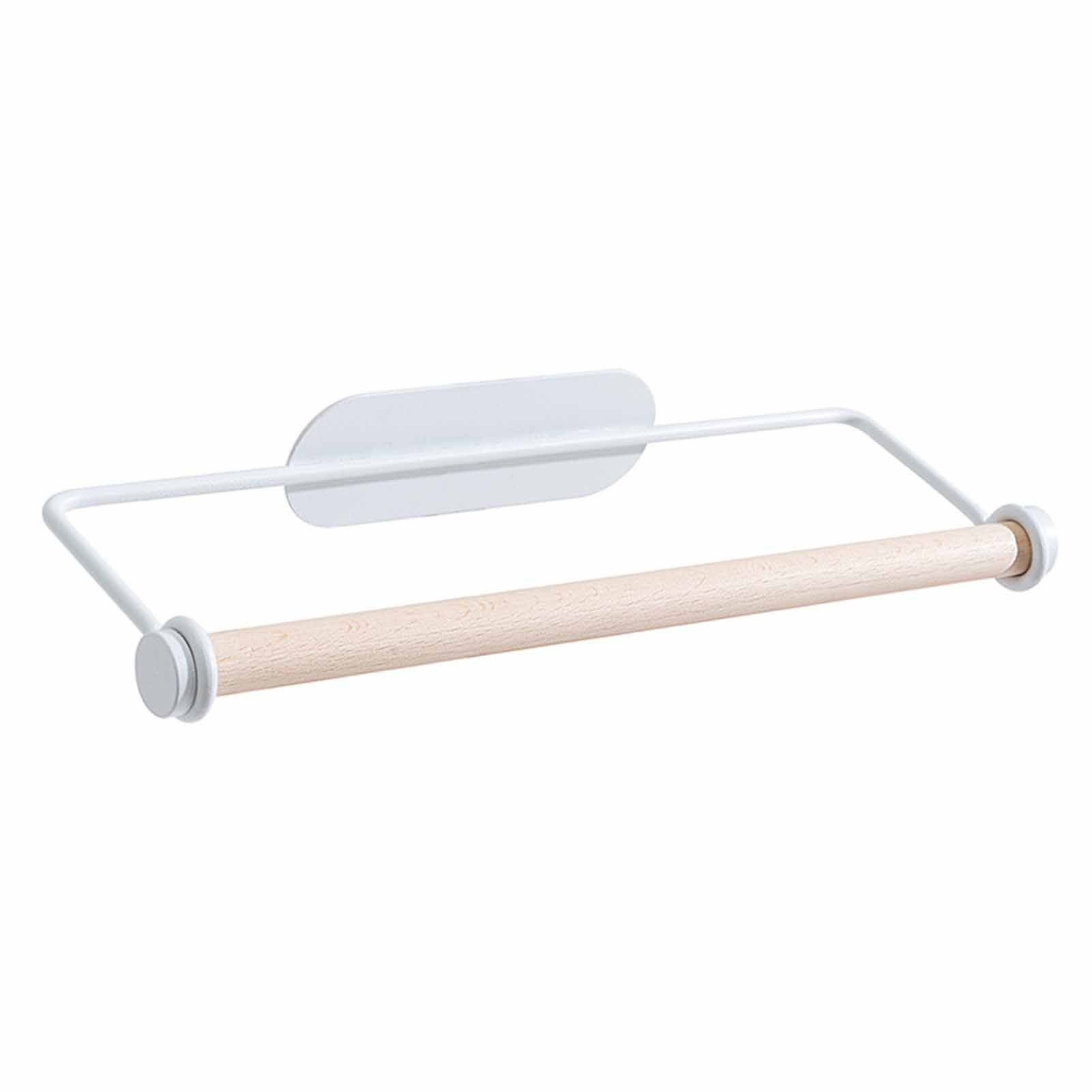 Paper Towel Holder Punch Free Multifunctional Iron Wall Mounted Cling Film