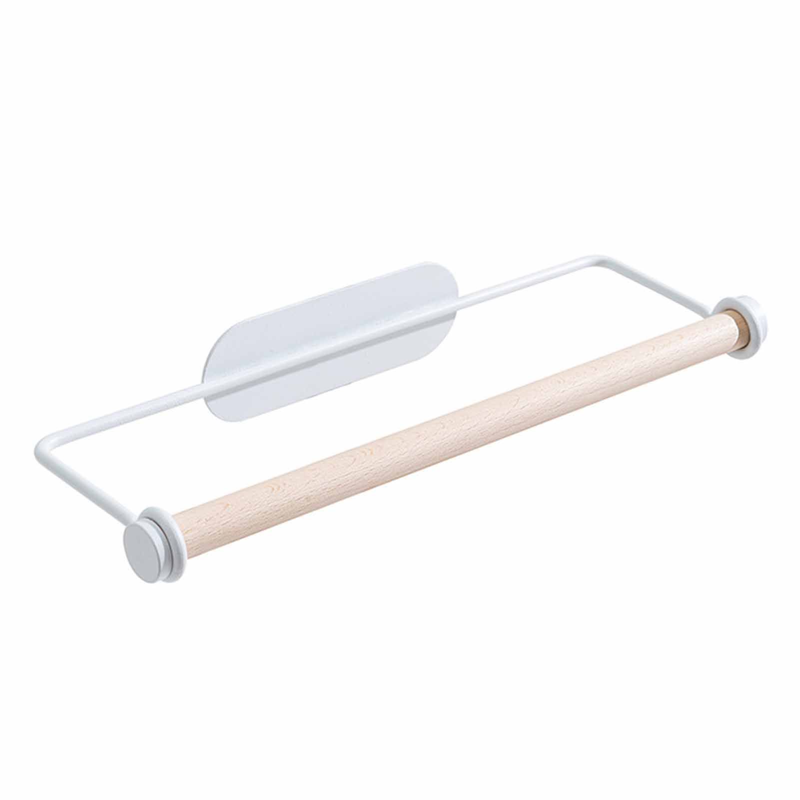 Paper Towel Holder Punch Free Multifunctional Iron Wall Mounted Cling Film view 3