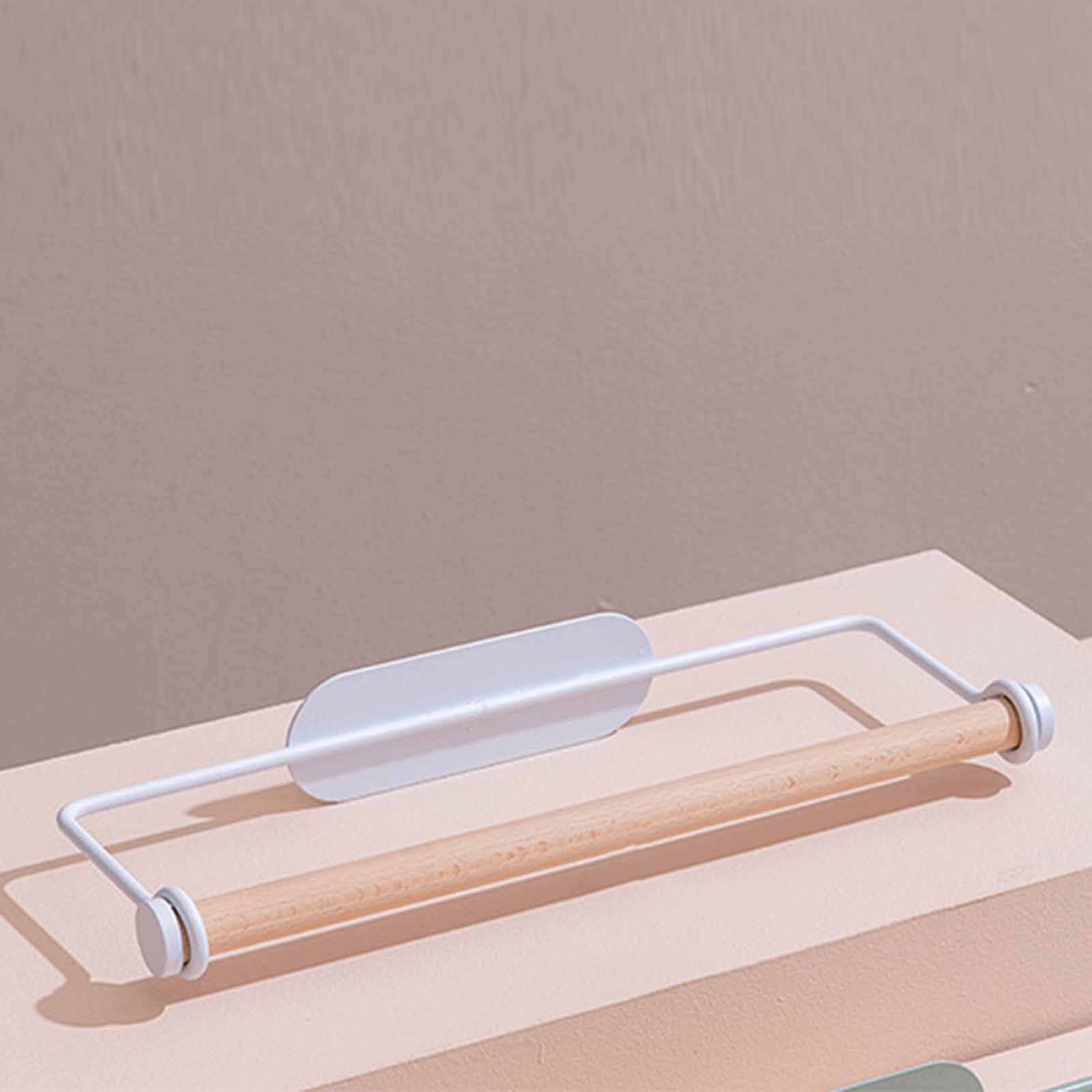Paper Towel Holder Punch Free Multifunctional Iron Wall Mounted Cling Film view 9