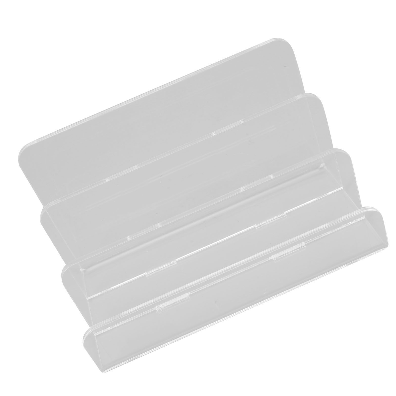 3 Compartments Mail Organizer Letter Holder Transparent Acrylic Vertical File view 11
