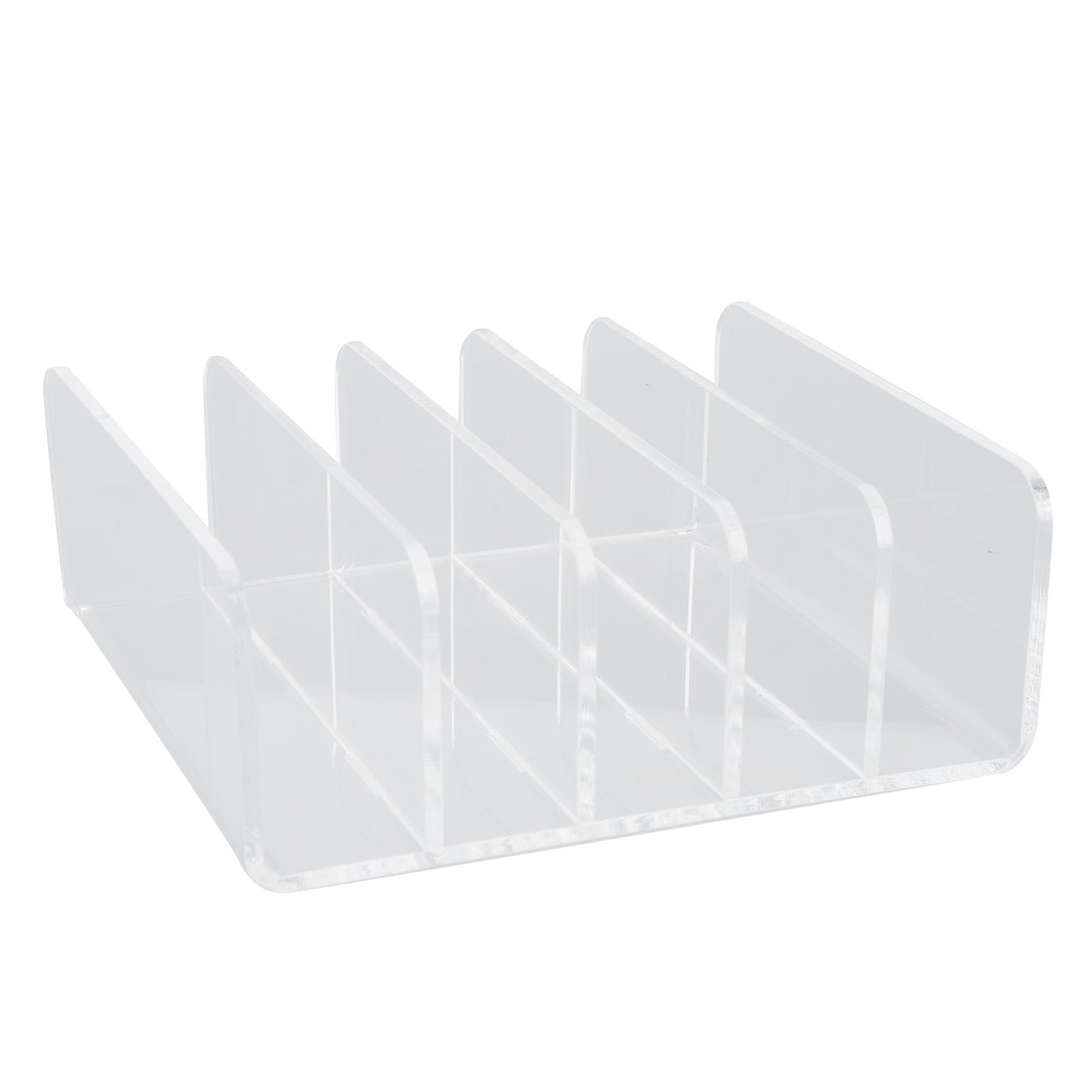 Desktop File Organizer Clear Acrylic 5 Compartments Office Document Sorter