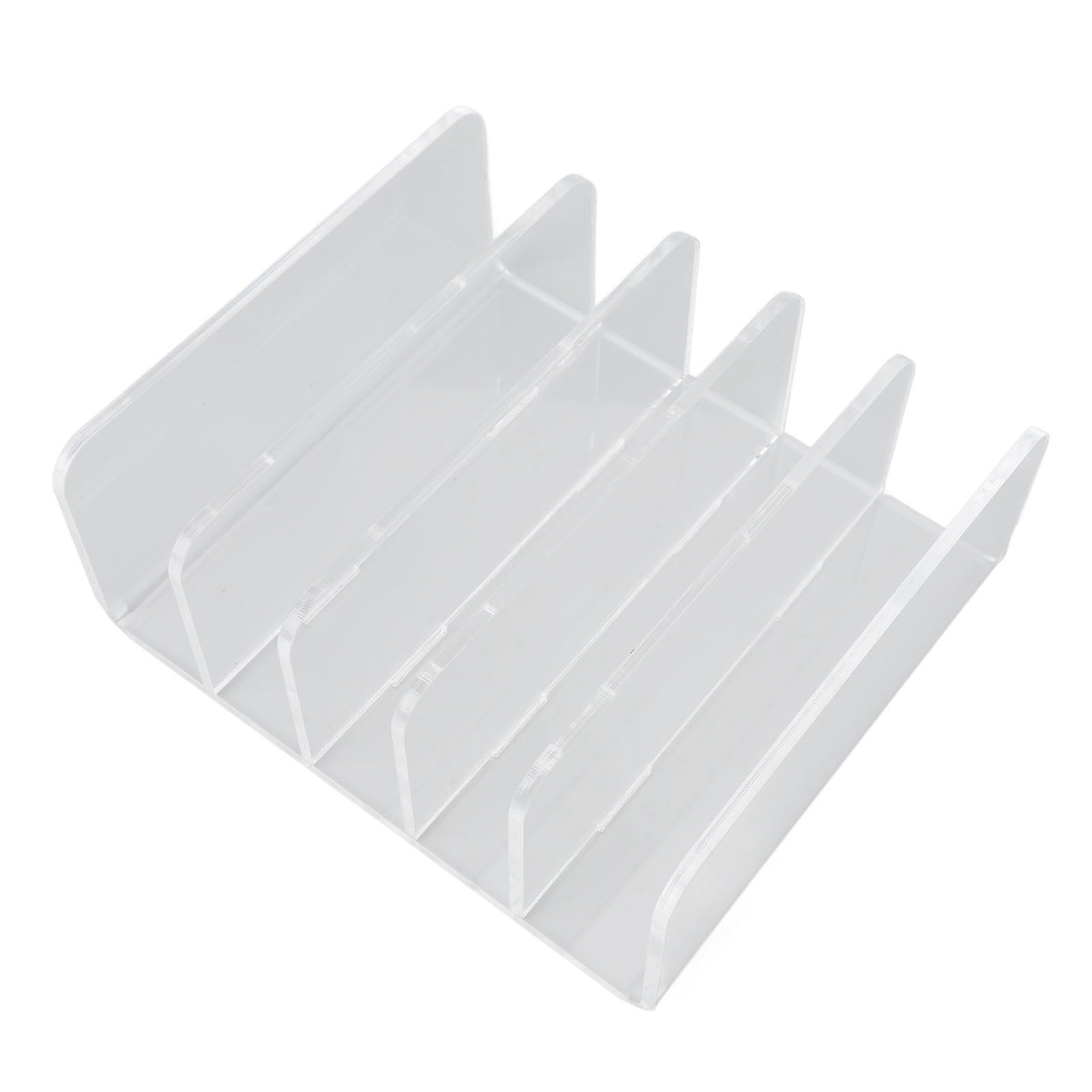Desktop File Organizer Clear Acrylic 5 Compartments Office Document Sorter view 9