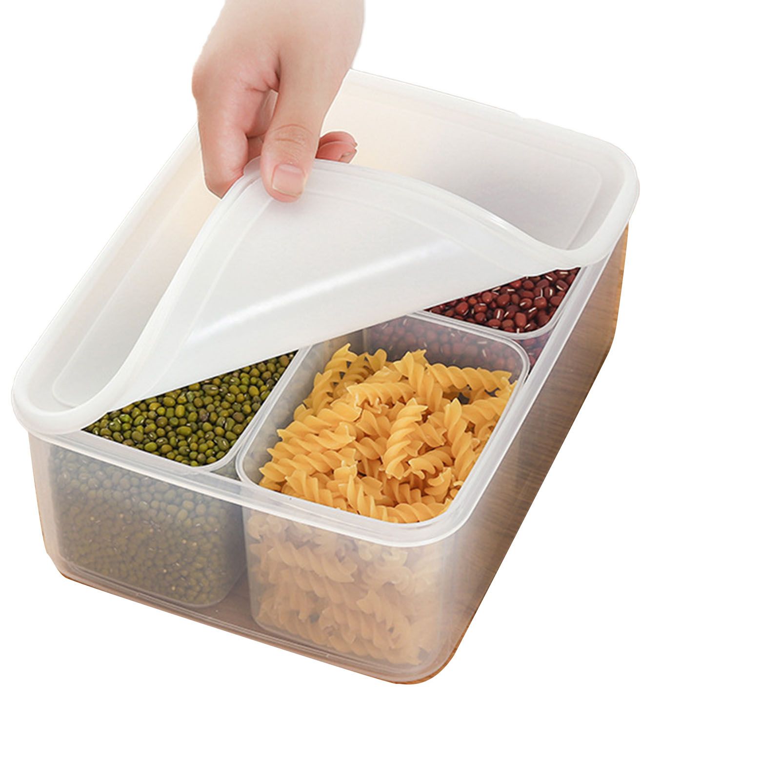 Food Storage Container with Lid Transparent Airtight Versatile Fridge Food view 6