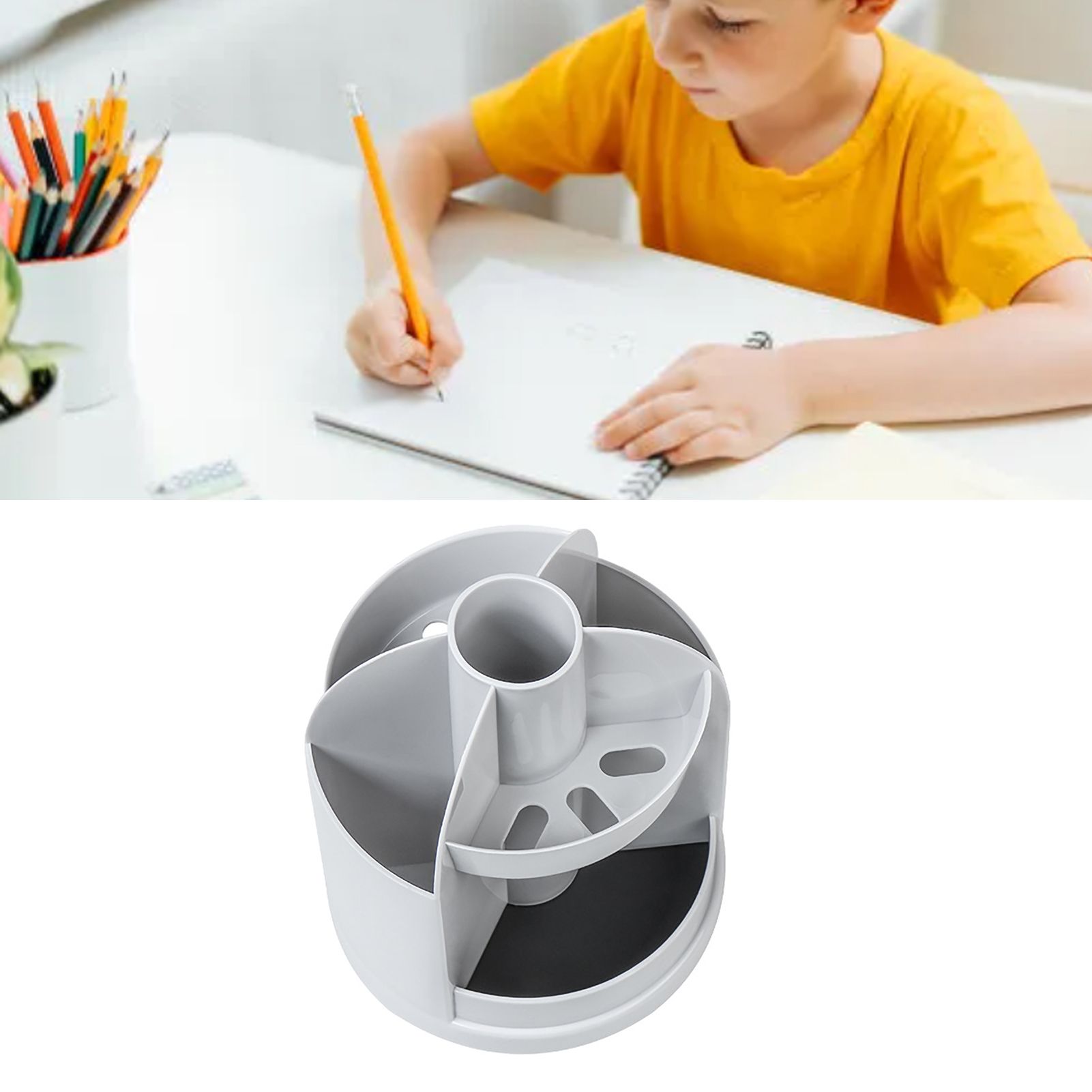 Innovative Pen Holder Desktop Compartment Multifunctional Student Stationery view 8