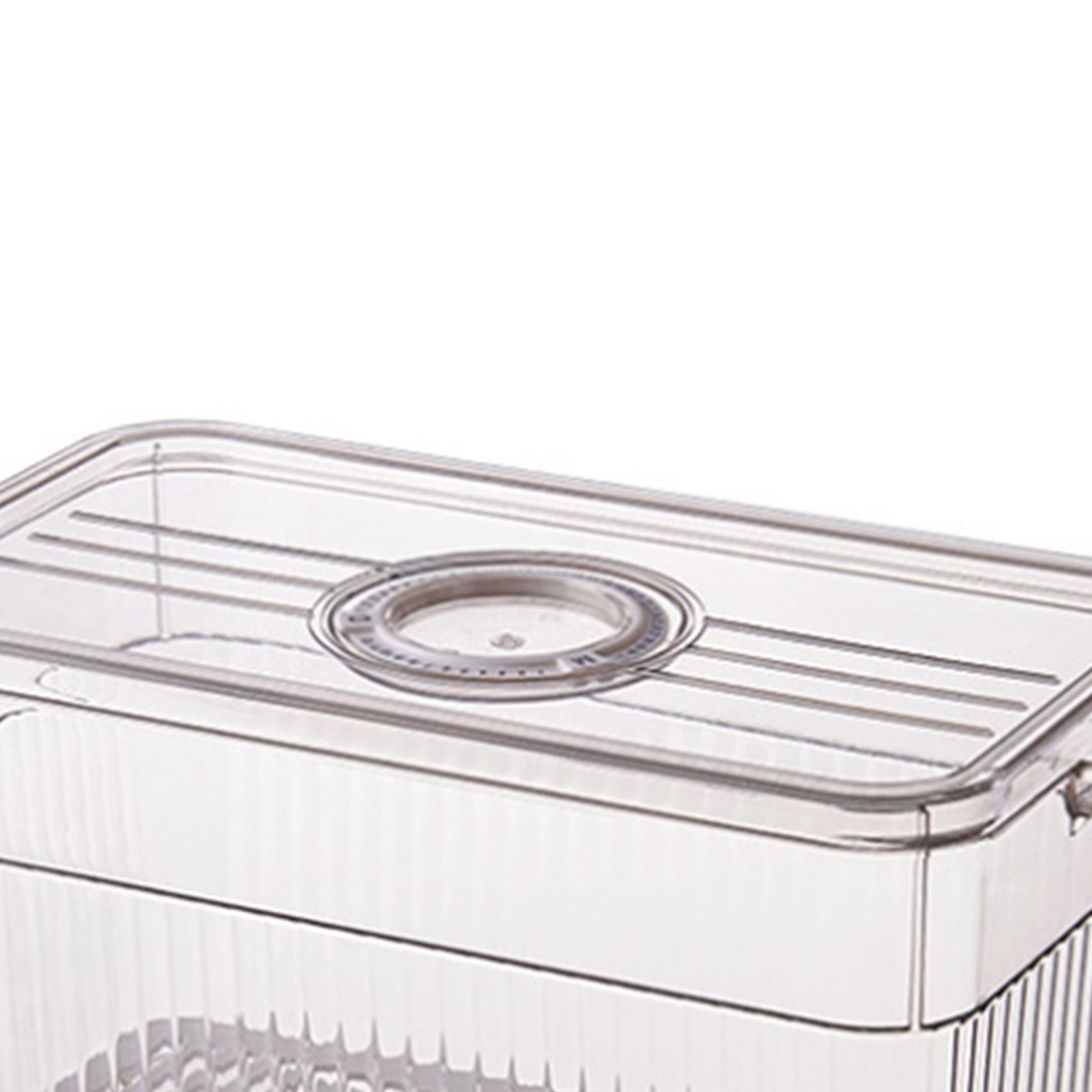 Fridge Food Storage Container with Handle Large Capacity Transparent view 2