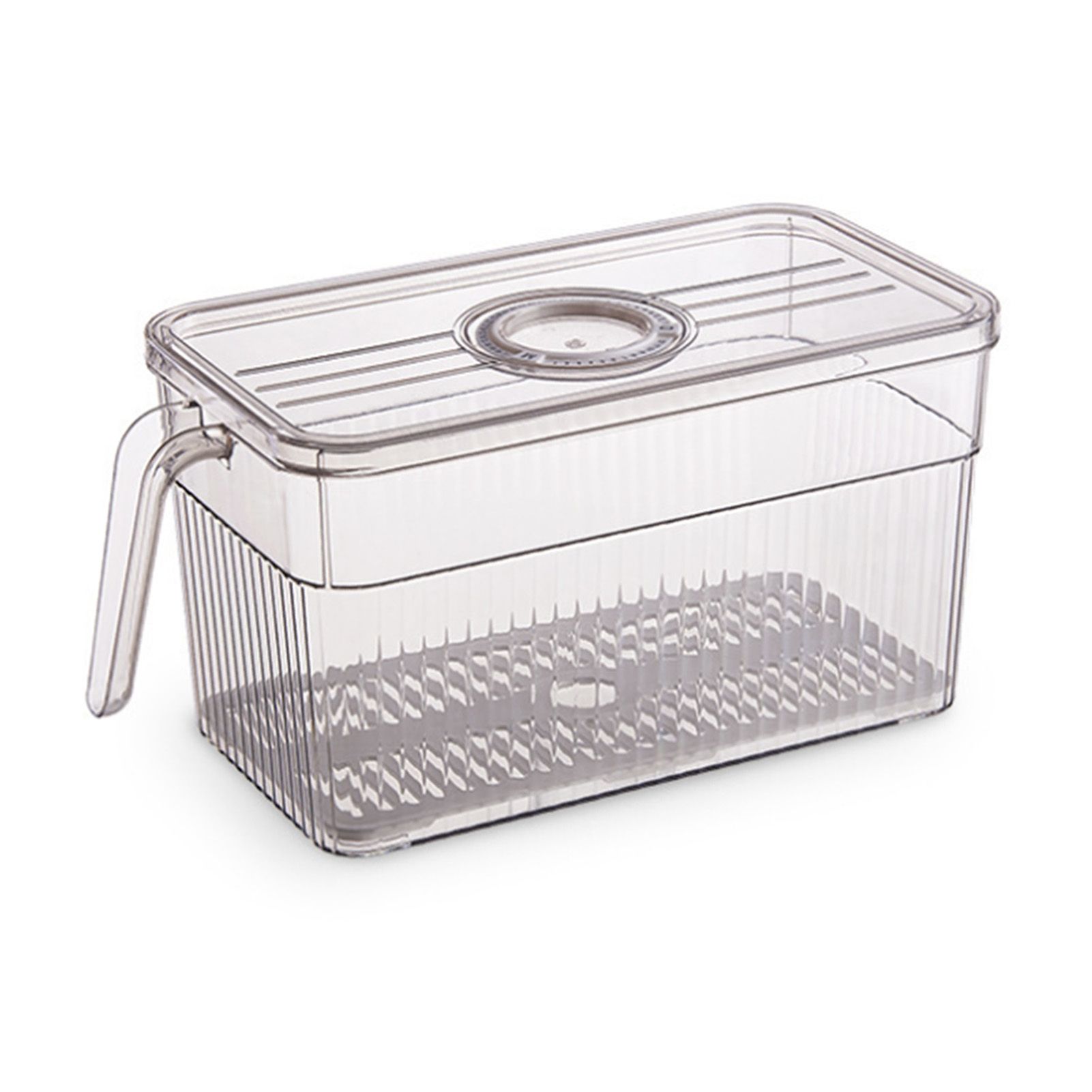 Fridge Food Storage Container with Handle Large Capacity Transparent view 4