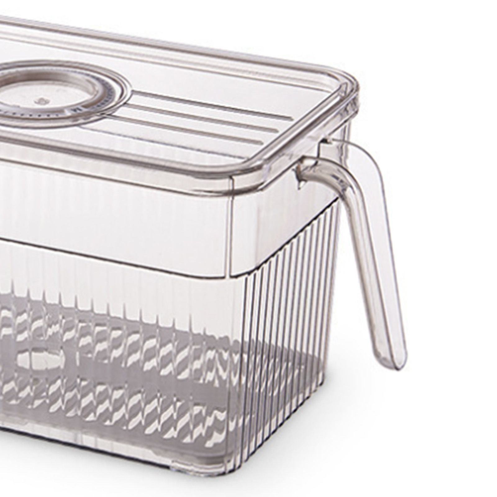 Fridge Food Storage Container with Handle Large Capacity Transparent view 5