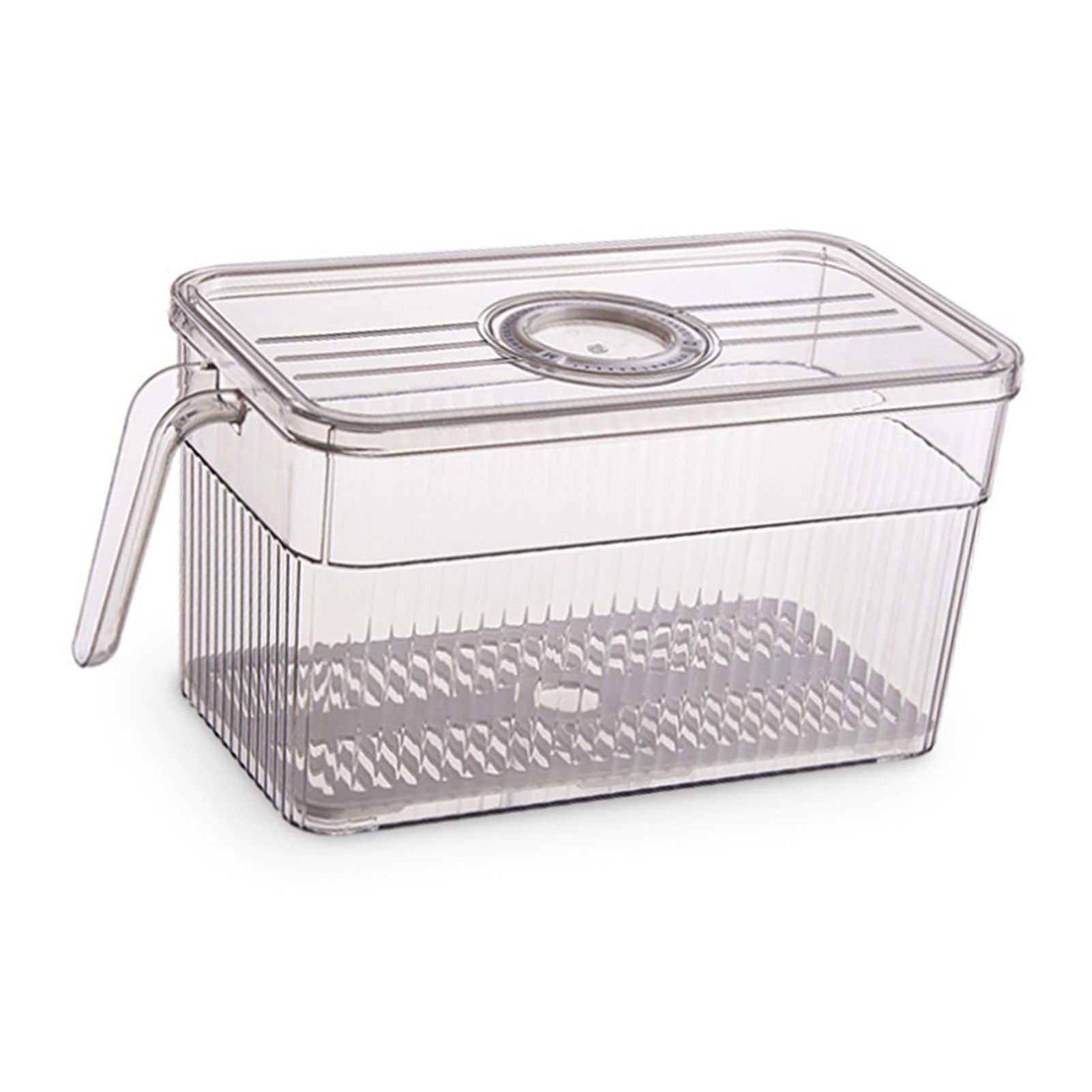Fridge Food Storage Container with Handle Large Capacity Transparent view 7