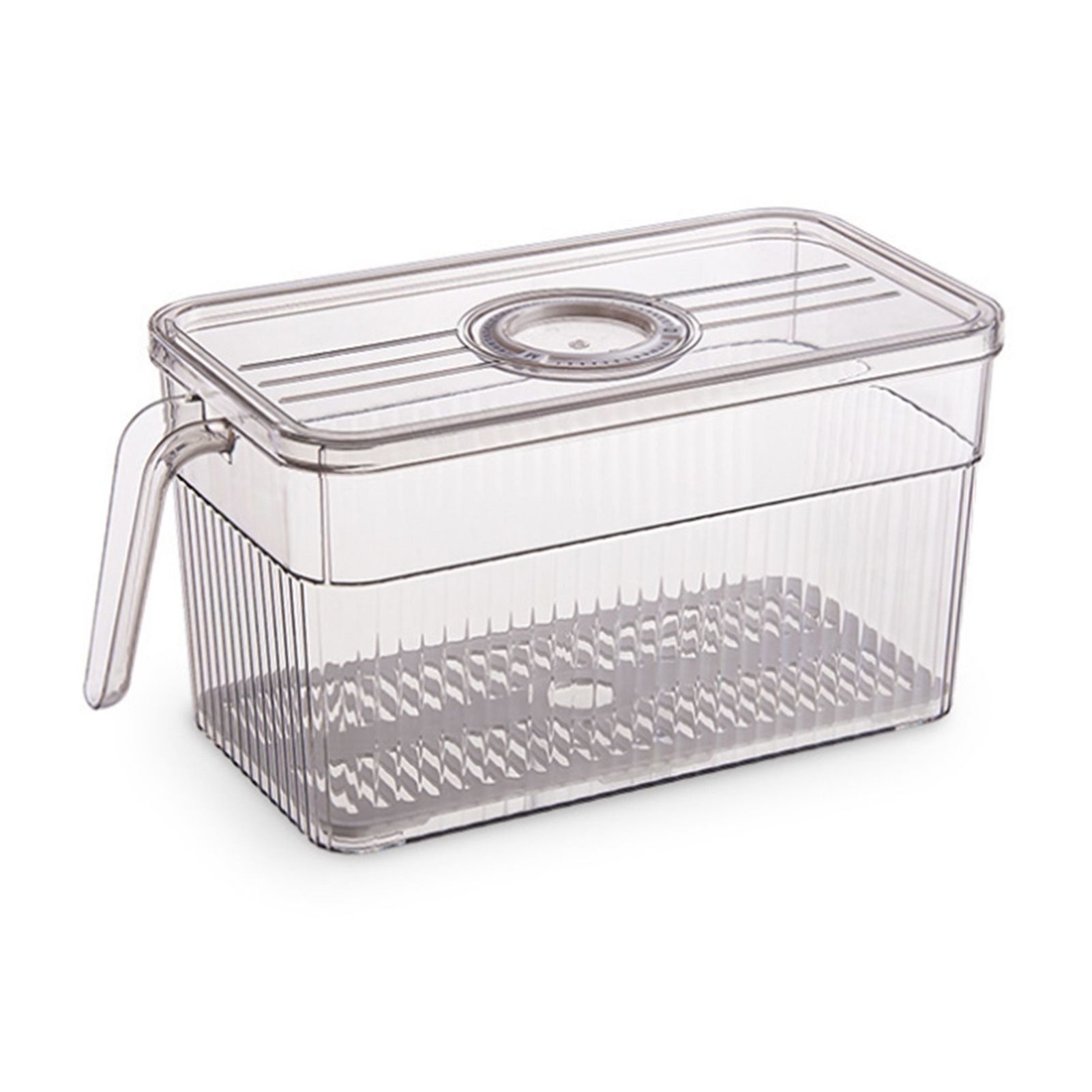 Fridge Food Storage Container with Handle Large Capacity Transparent view 8