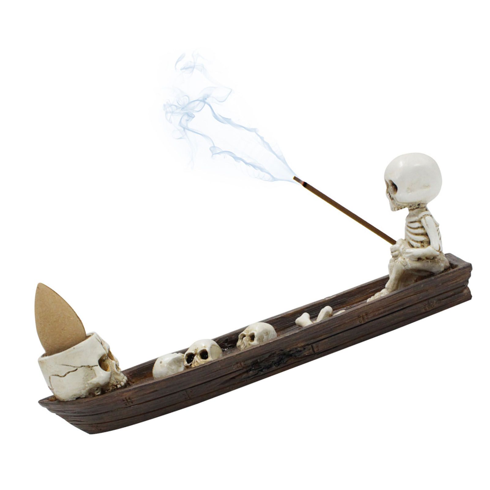 Skeleton Boat Incense Burner Holder Creative Incense Ash Catcher Tray Incense view 4