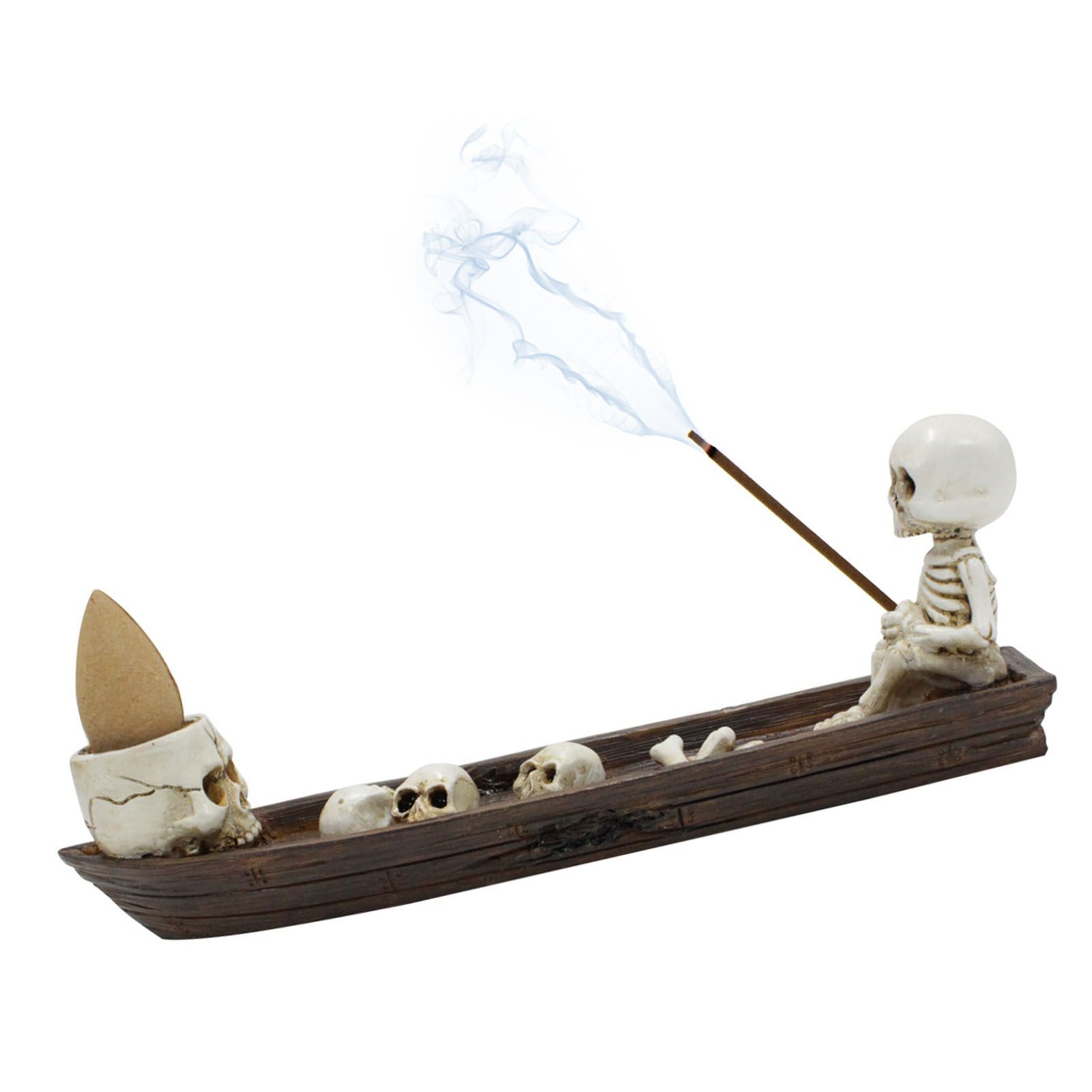 Skeleton Boat Incense Burner Holder Creative Incense Ash Catcher Tray Incense view 6