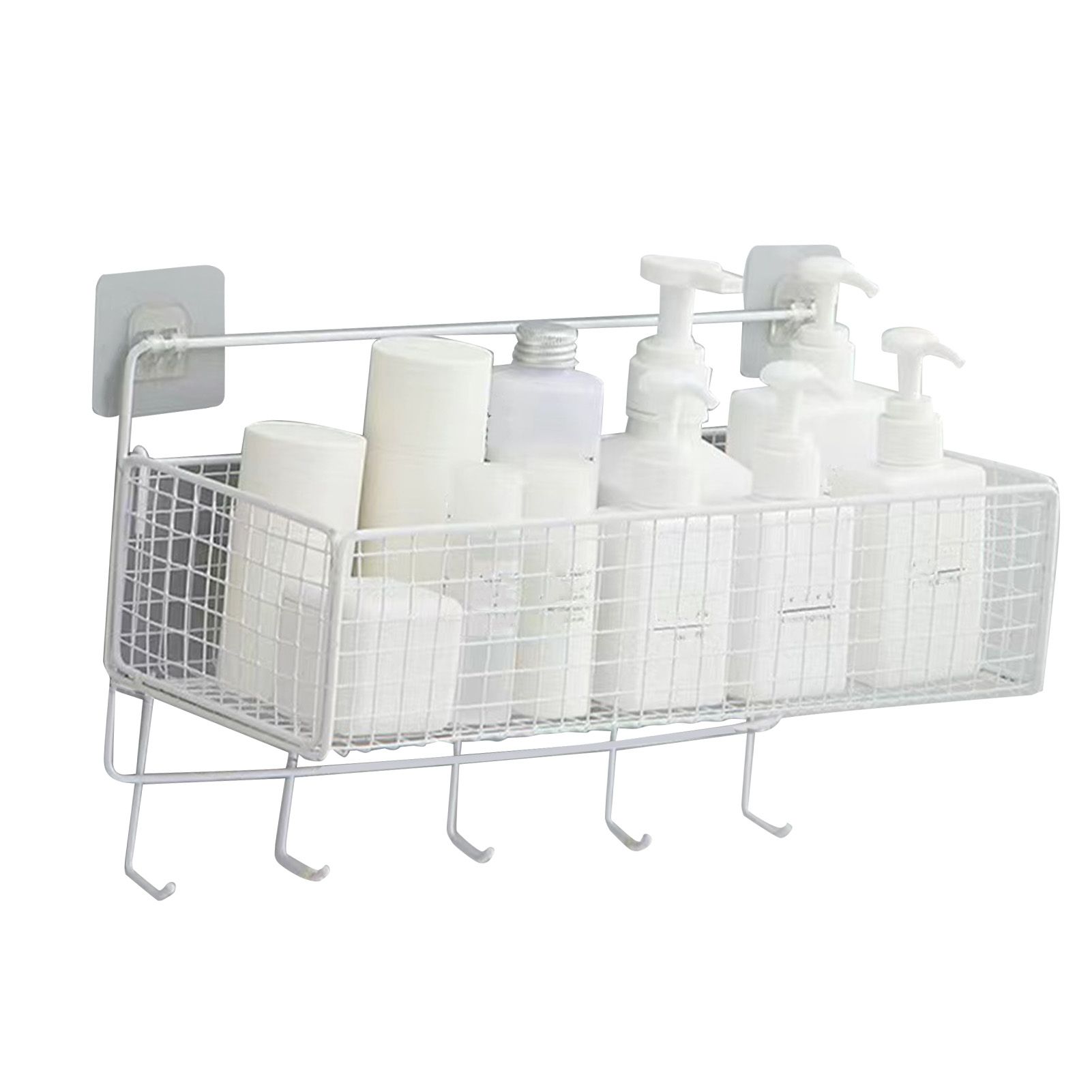 Wall Mount Storage Basket Multifunctional Iron Wall Hanging Organizer Rack