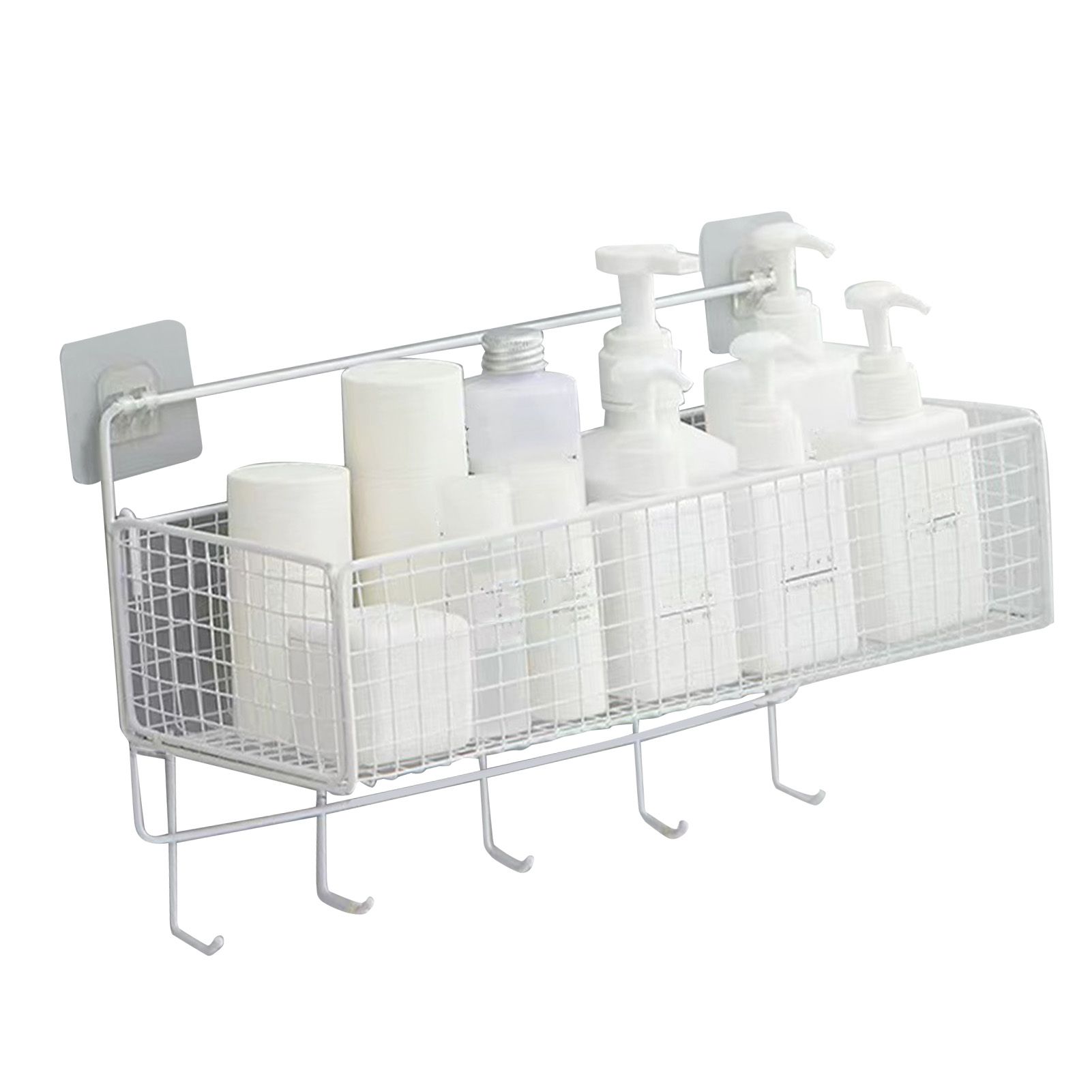 Wall Mount Storage Basket Multifunctional Iron Wall Hanging Organizer Rack view 4