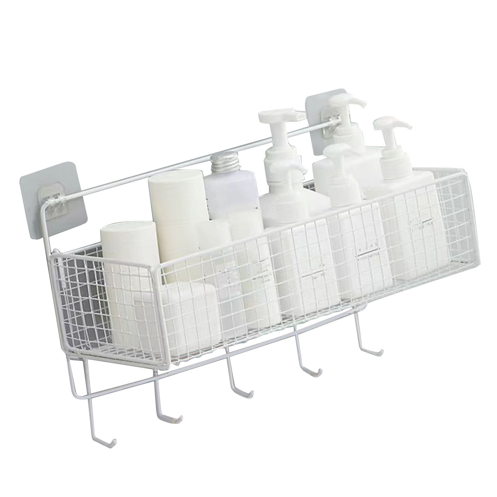 Wall Mount Storage Basket Multifunctional Iron Wall Hanging Organizer Rack view 6