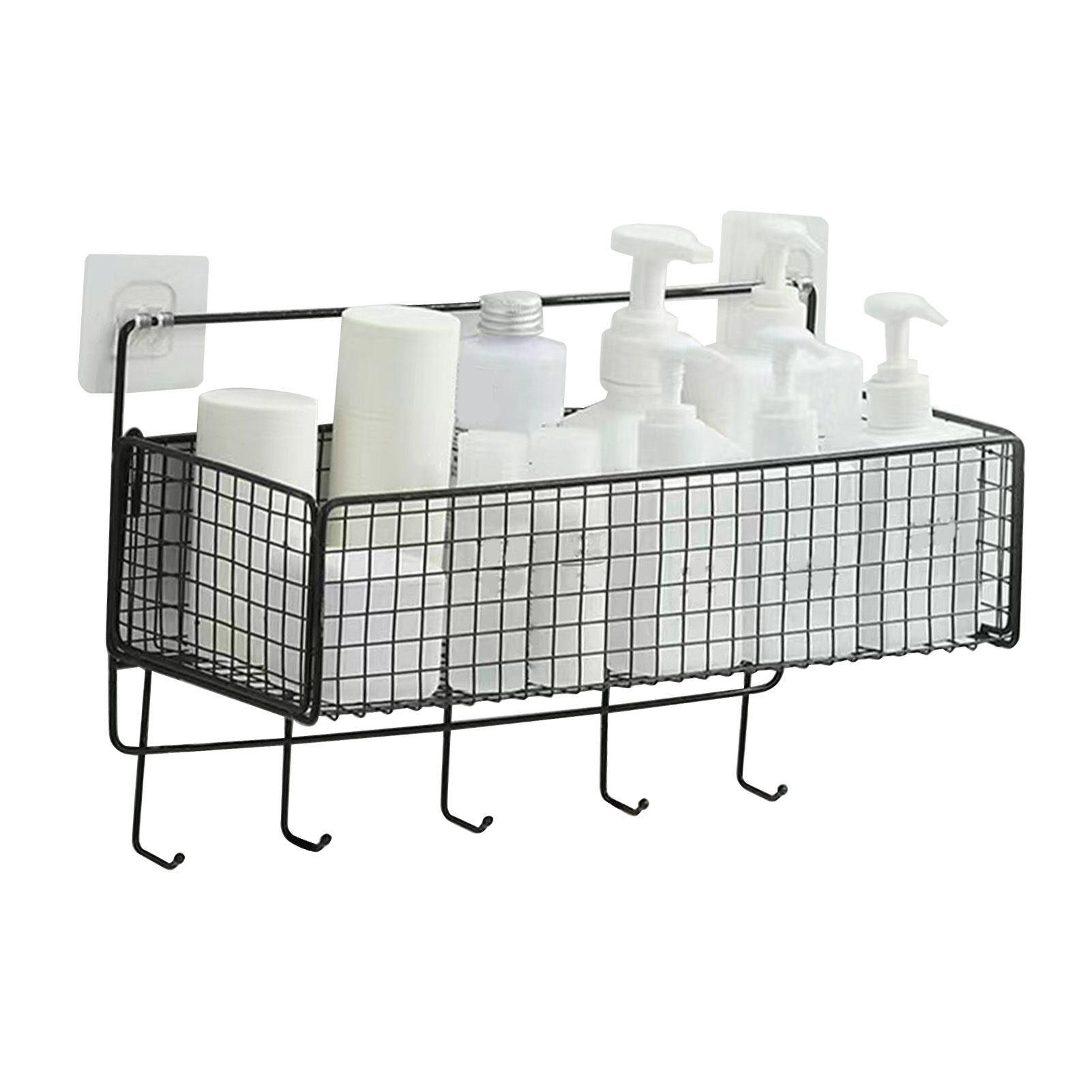 Wall Mount Storage Basket Multifunctional Iron Wall Hanging Organizer Rack