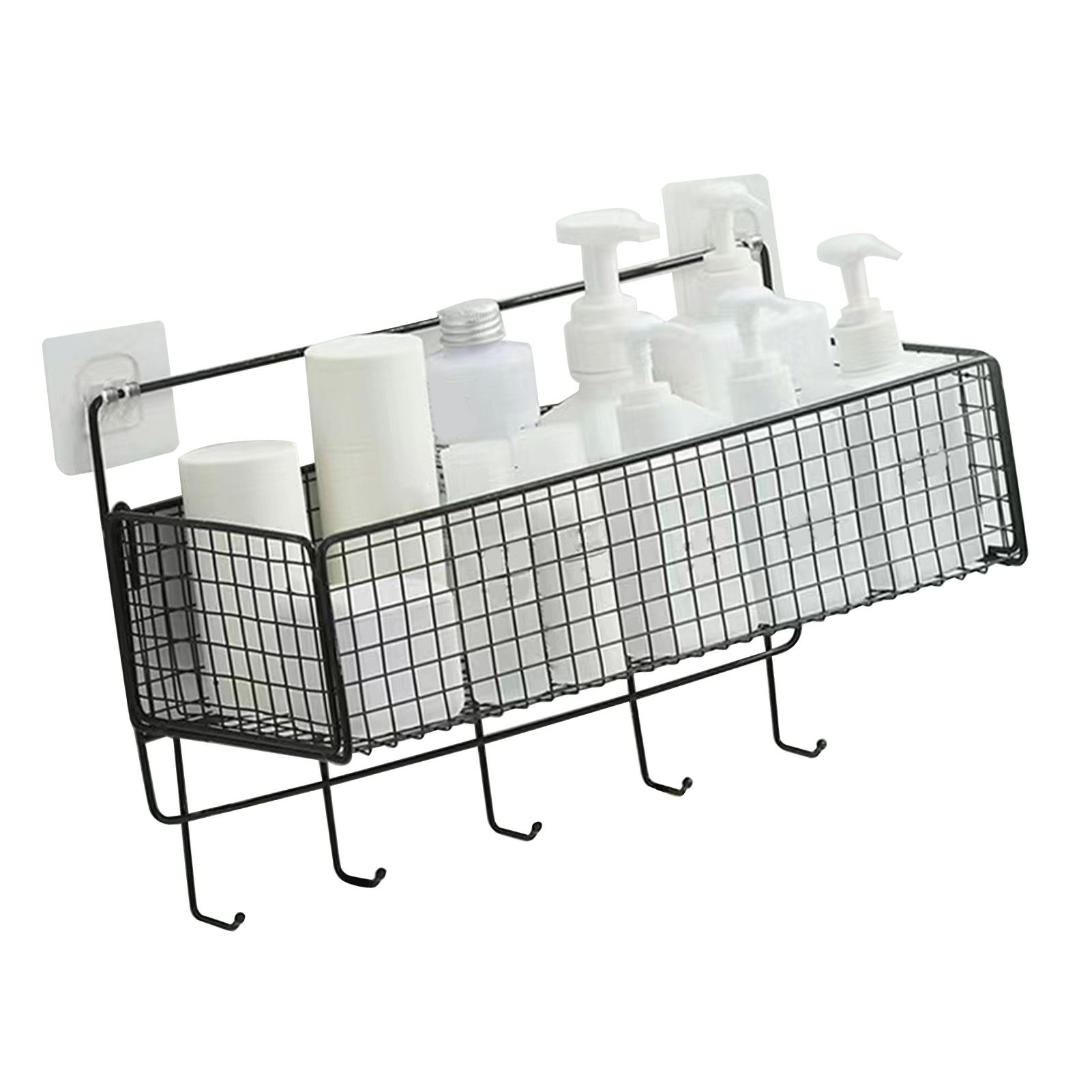 Wall Mount Storage Basket Multifunctional Iron Wall Hanging Organizer Rack view 6