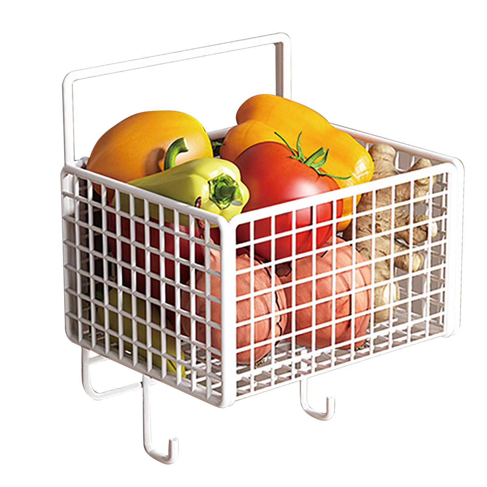 Kitchen Wall Basket Single Metal Large Capacity Space Saving Wall Mounted view 3