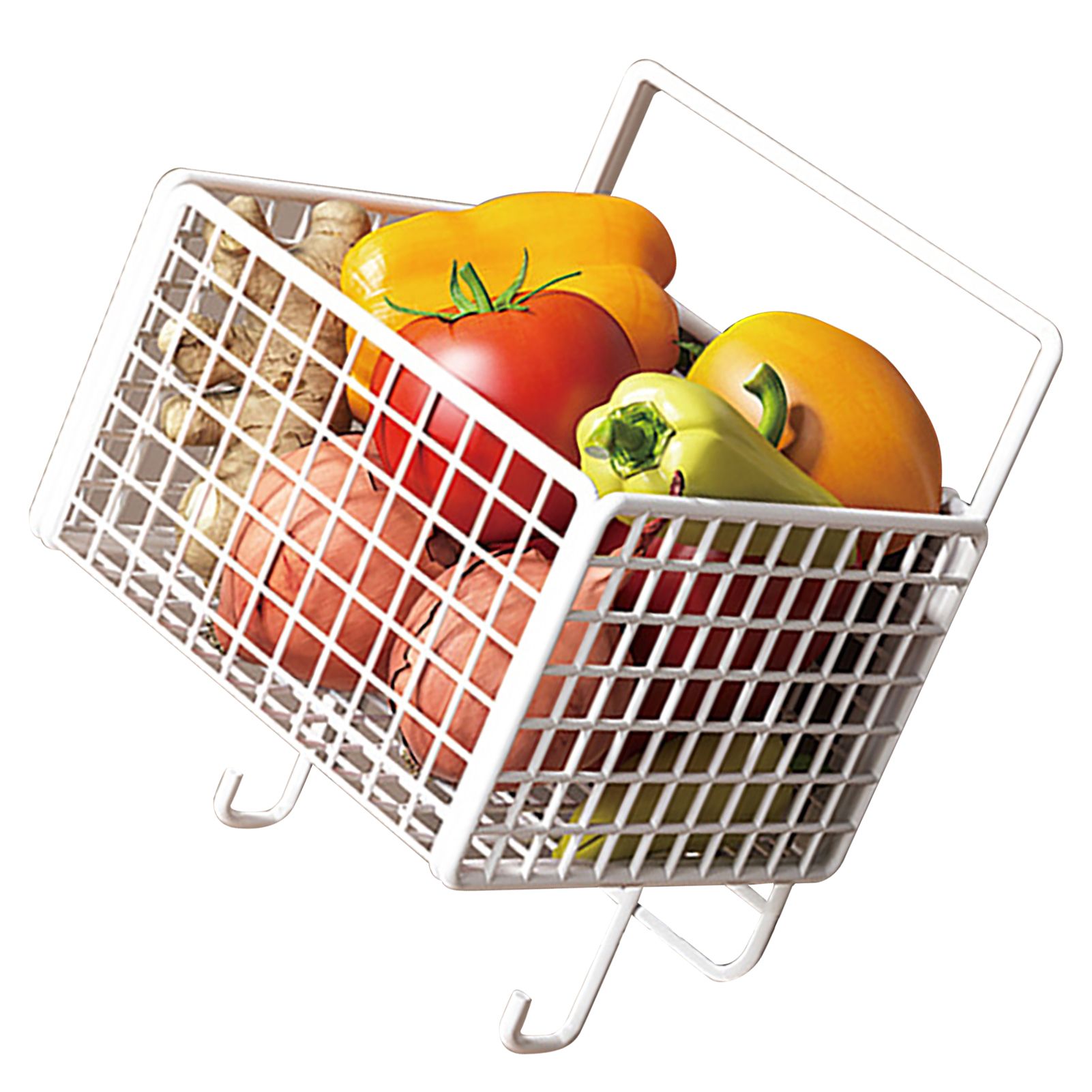 Kitchen Wall Basket Single Metal Large Capacity Space Saving Wall Mounted view 4