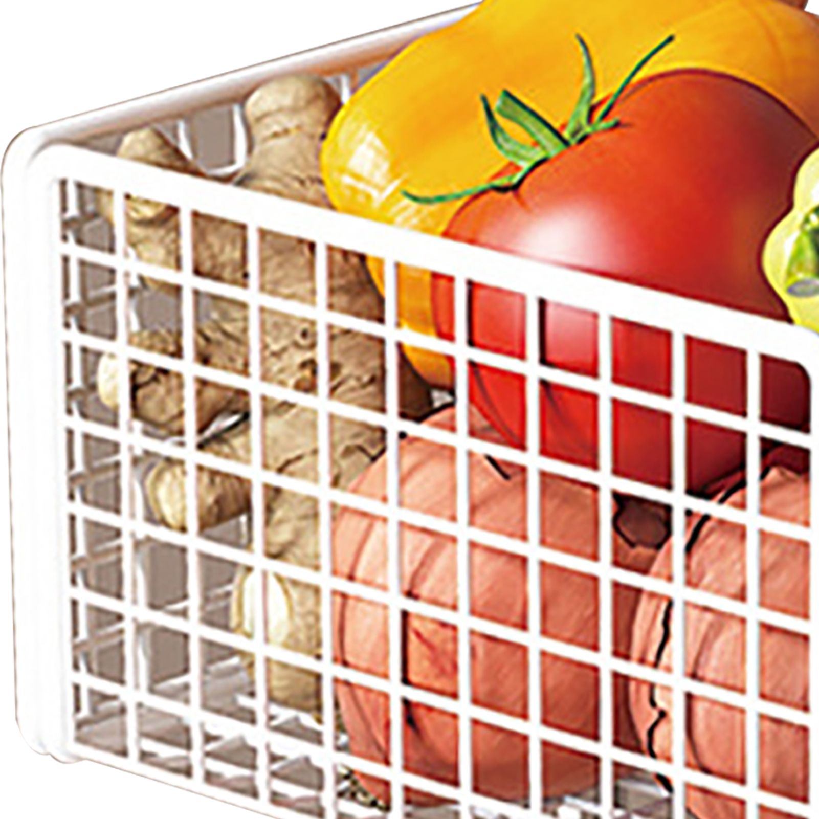 Kitchen Wall Basket Single Metal Large Capacity Space Saving Wall Mounted view 5