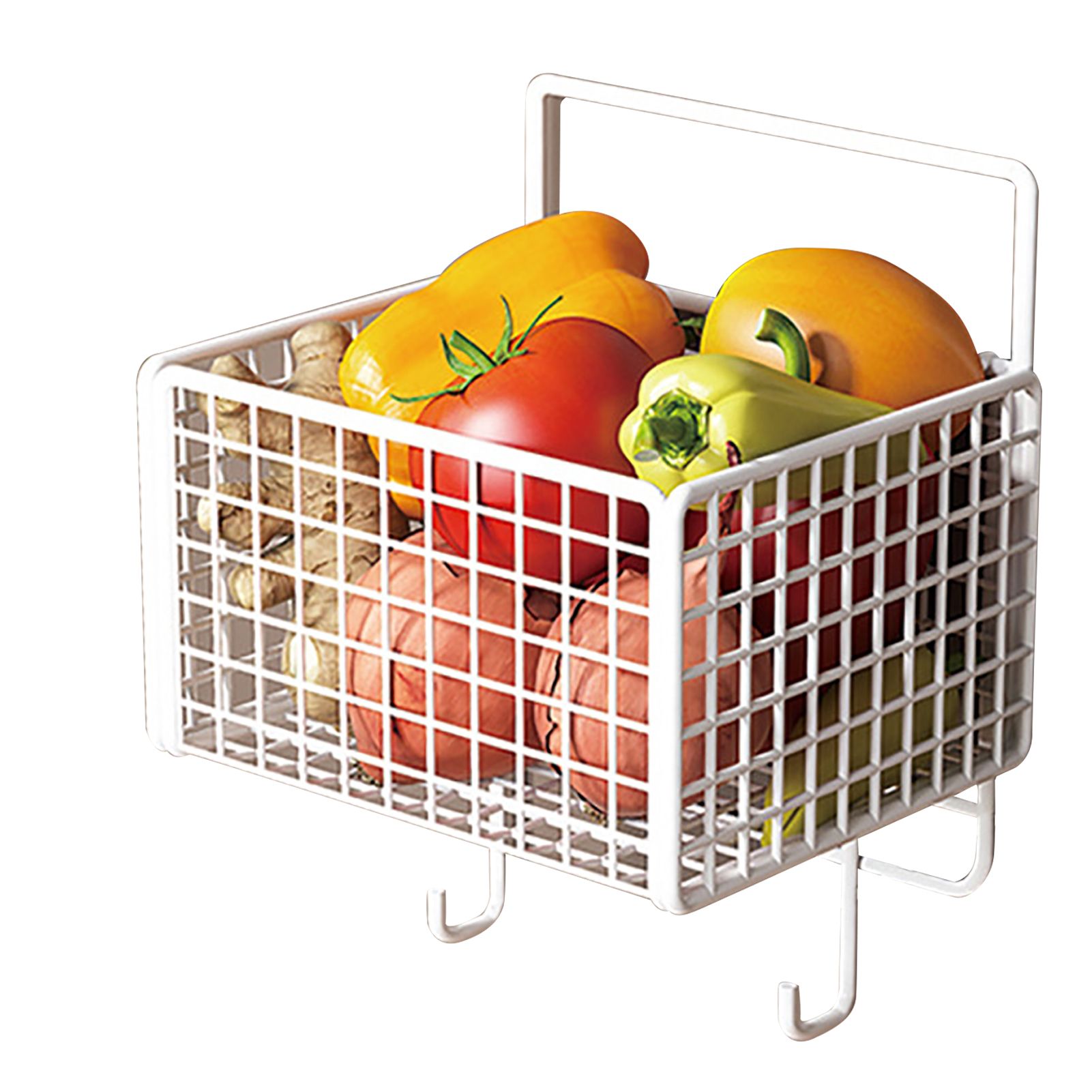 Kitchen Wall Basket Single Metal Large Capacity Space Saving Wall Mounted view 6