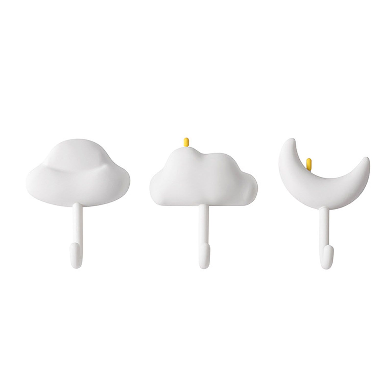 3pcs Cute Hooks Strong Load Bearing Adhesive Coat Wall Hooks for Kitchen view 2