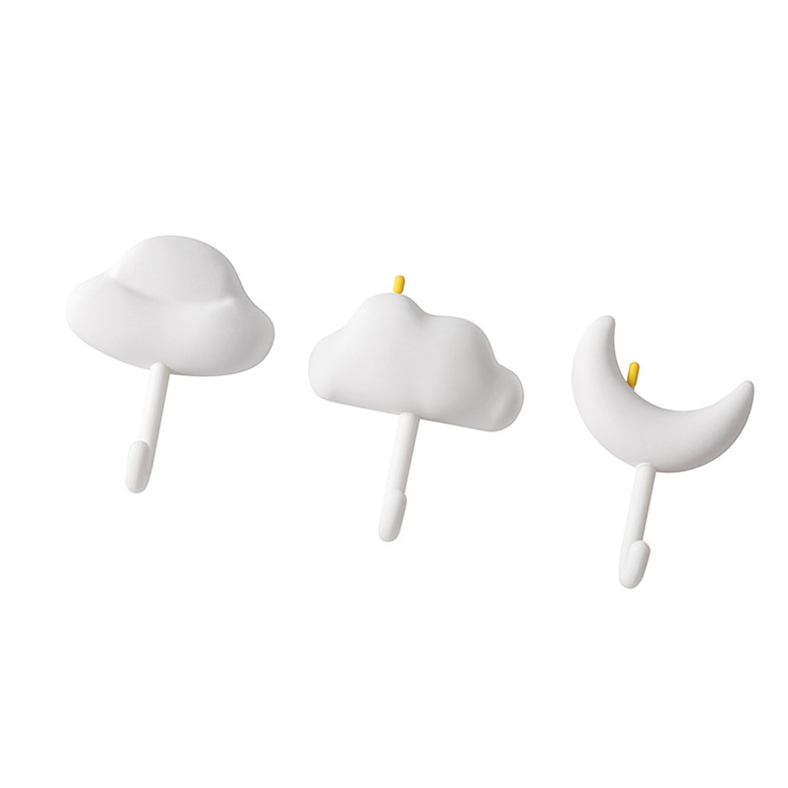 3pcs Cute Hooks Strong Load Bearing Adhesive Coat Wall Hooks for Kitchen view 3