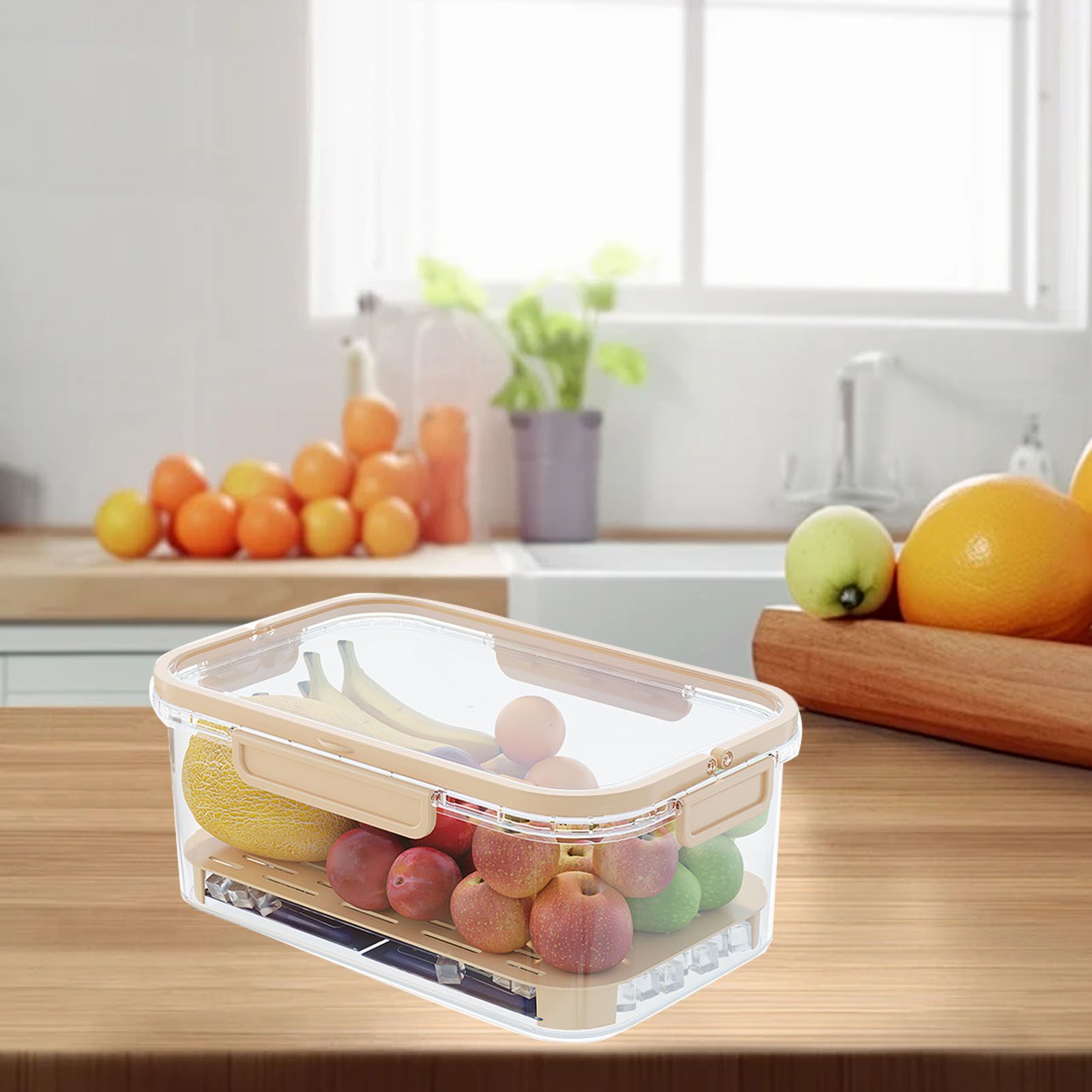 Portable Crisper Box Multipurpose Large Capacity Rectangular Food Grade view 8