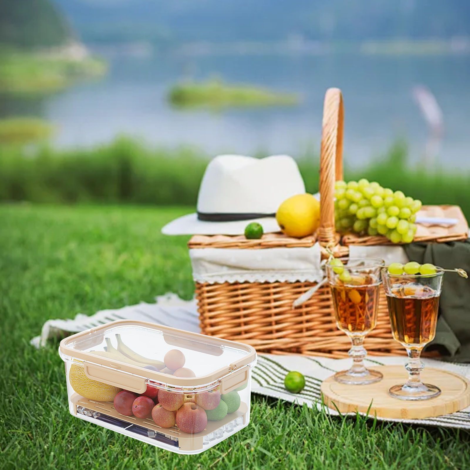 Portable Crisper Box Multipurpose Large Capacity Rectangular Food Grade view 9