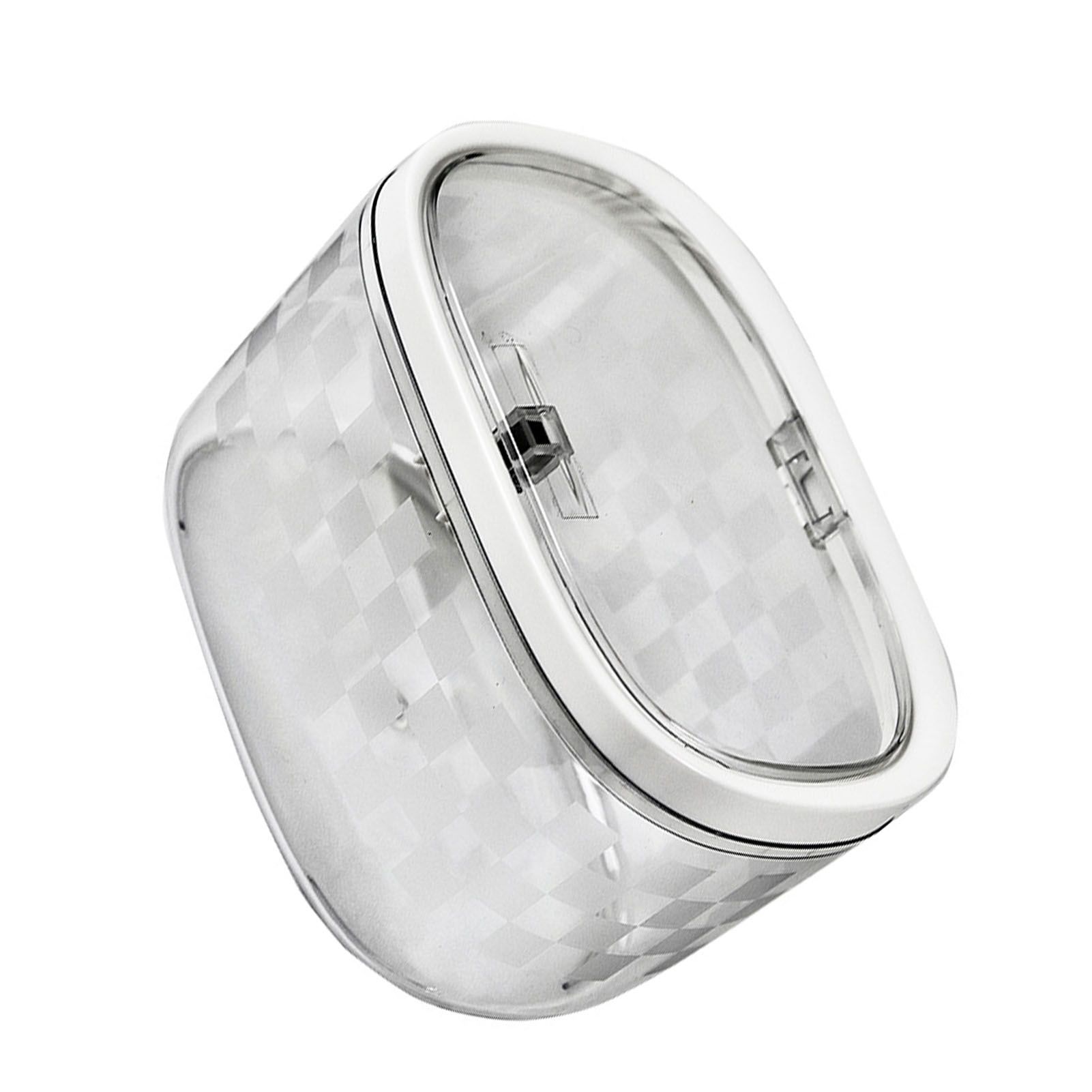 Desktop Trash Can Plastic Press Desktop Trash Can Car Bedroom Transparent view 4