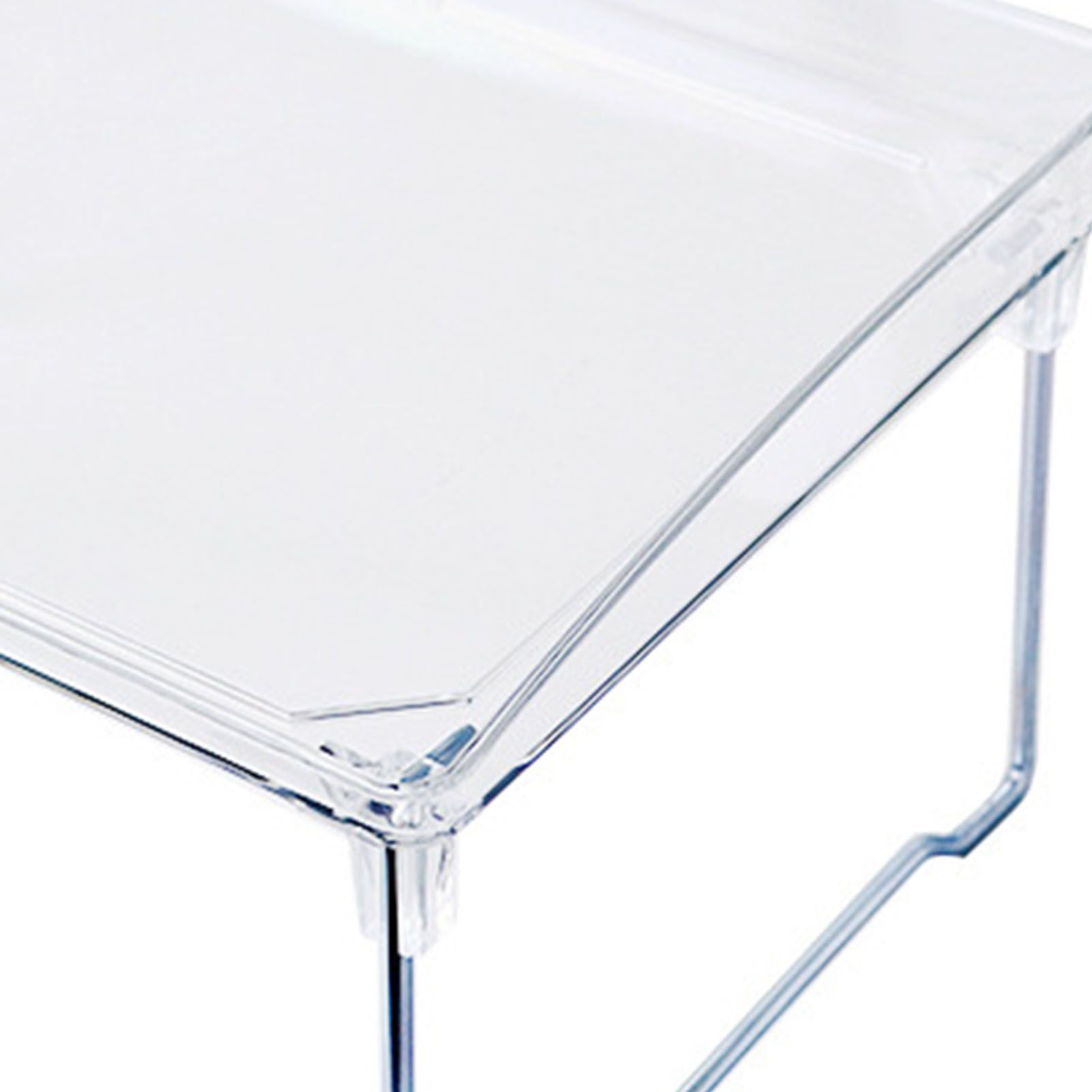 Desk Storage Shelf Stackable Foldable Transparent Counter Organizer Rack for view 2