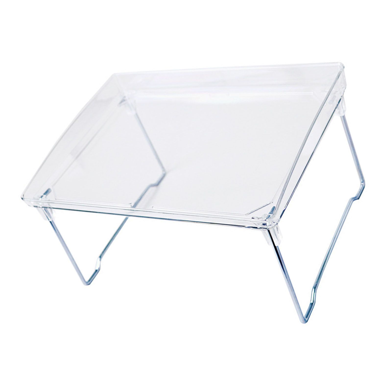 Desk Storage Shelf Stackable Foldable Transparent Counter Organizer Rack for view 6