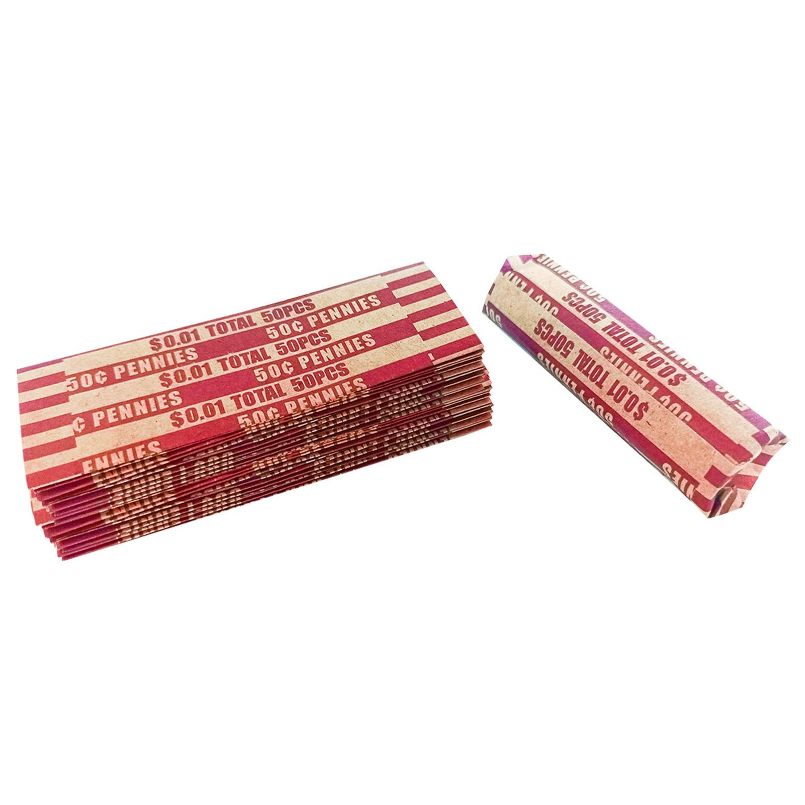 300pcs Coin Wrapper Anti Breakage Preformed Coin Paper Tube for Manual Filling view 6