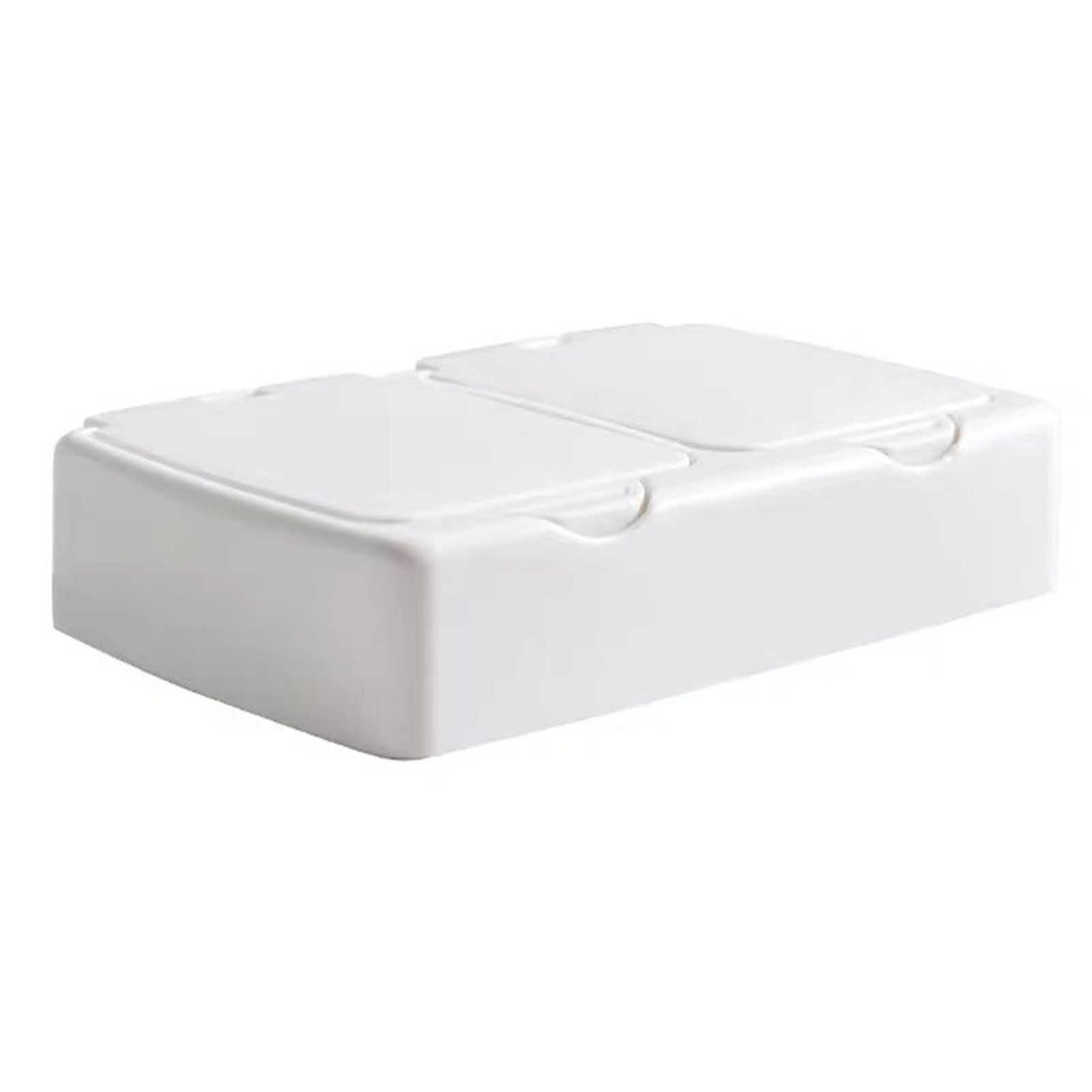 2 Slot Cotton Swab Box Plastic Mulitfunctional Cosmetic Cotton Pads Holder view 2