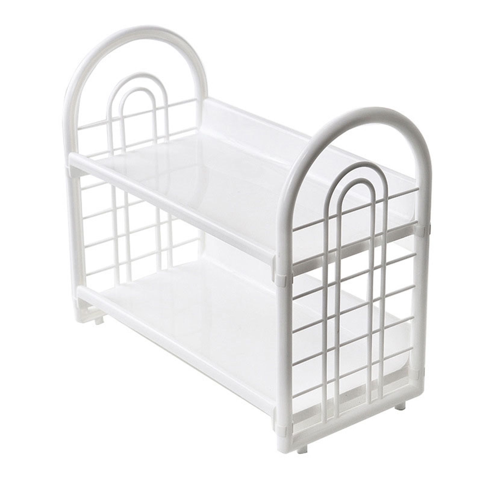 Simple Double Layer Desktop Storage Rack Desk Mini Bookshelf Storage Shelf for view 3