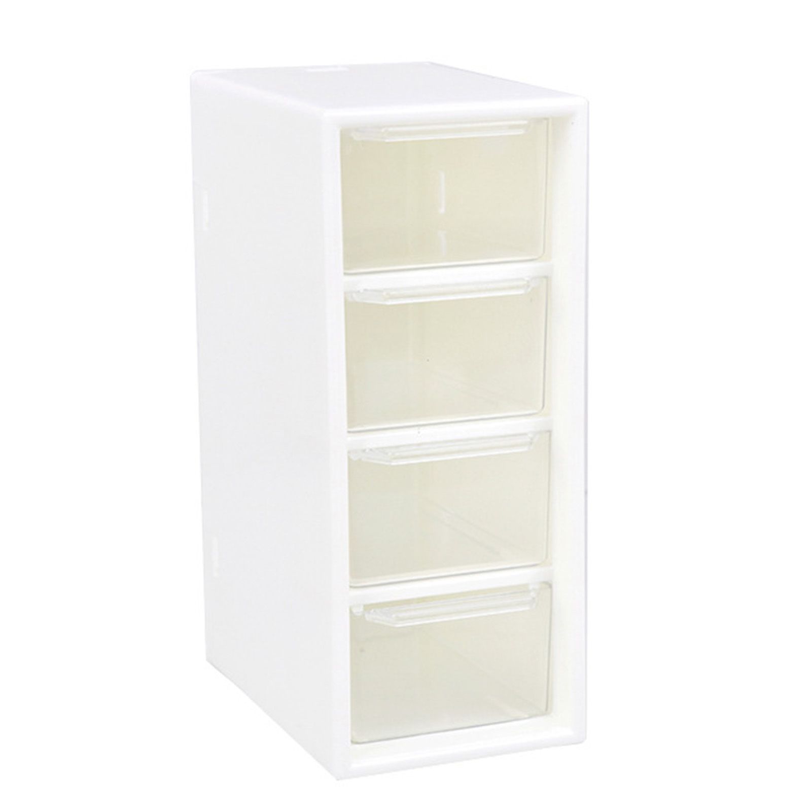 Desktop 4 Drawer Storage Organizer Small Stackable Clear Plastic Storage view 4