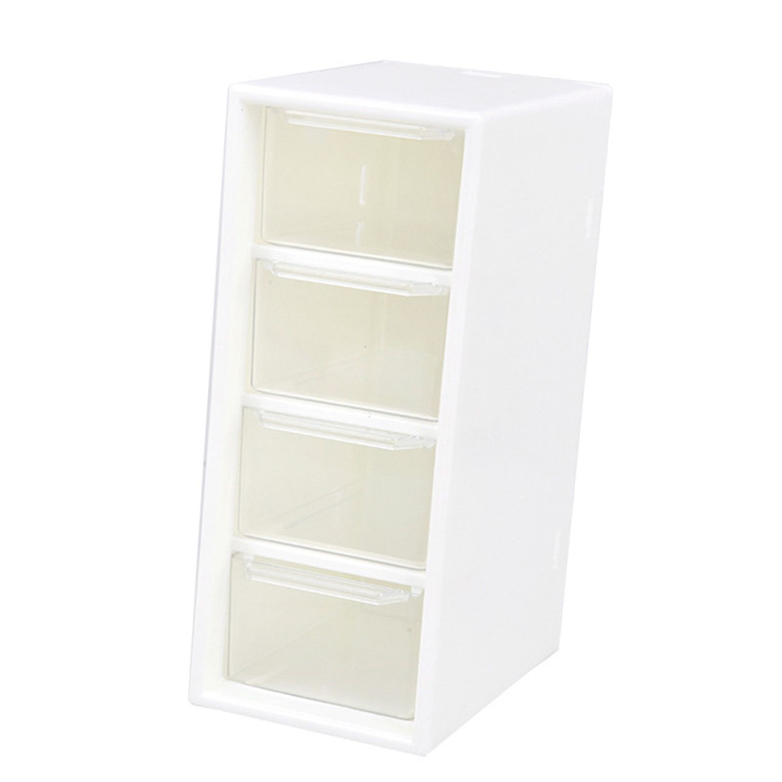 Desktop 4 Drawer Storage Organizer Small Stackable Clear Plastic Storage view 5